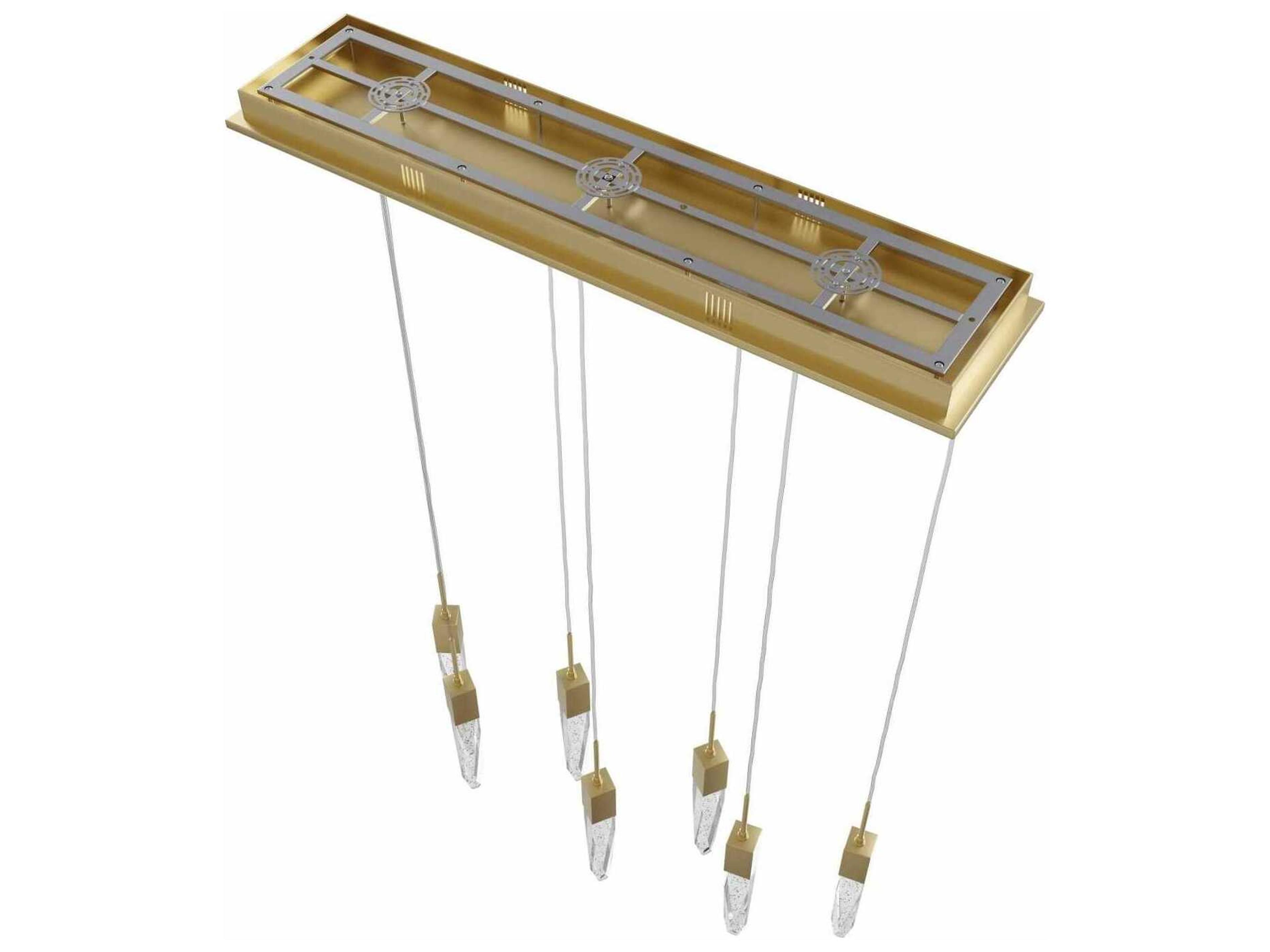 Avenue Lighting Aspen 7-Light Brushed Brass Linear Pendant