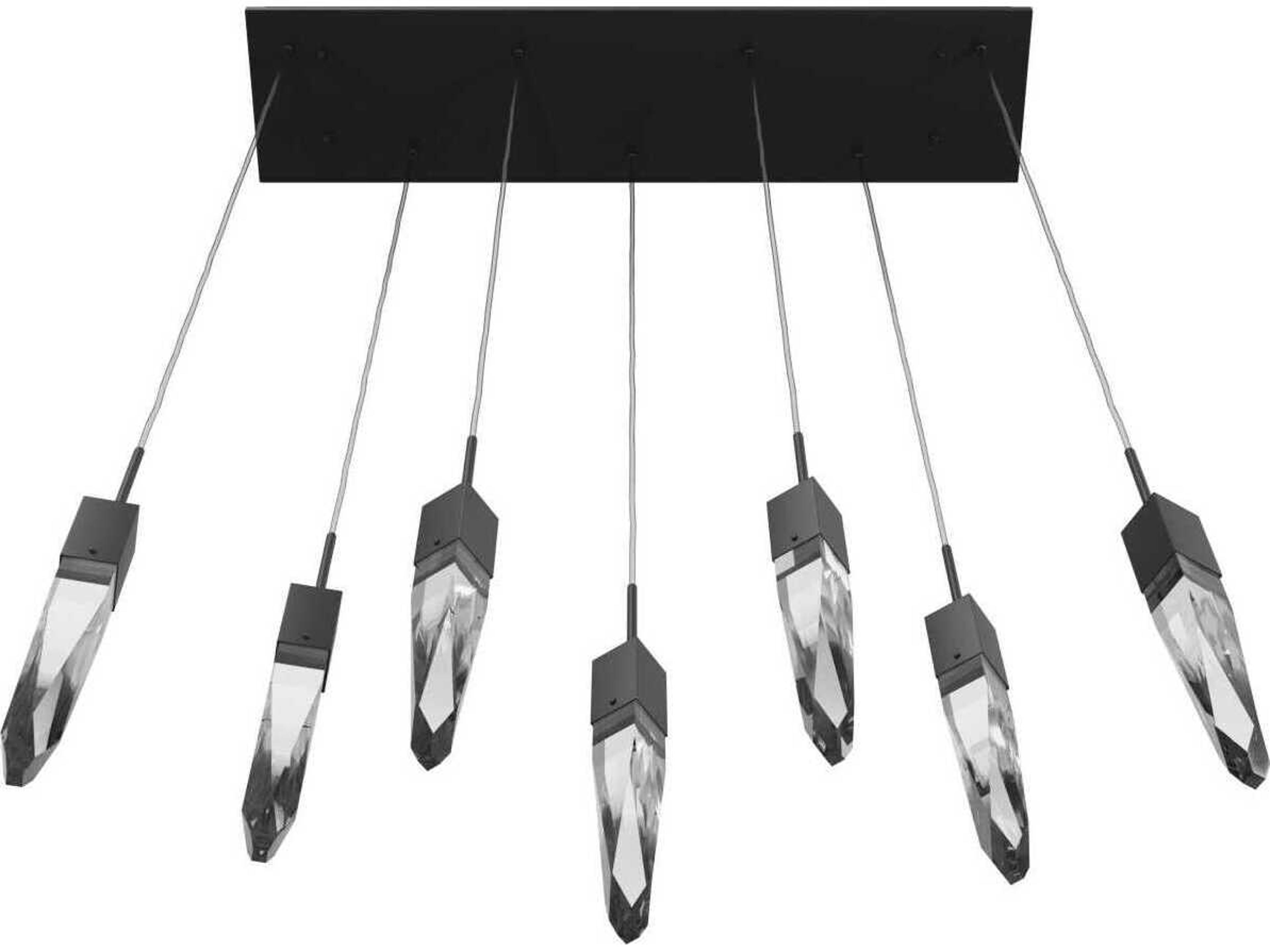Avenue Lighting Aspen 7-Light Black Linear Pendant