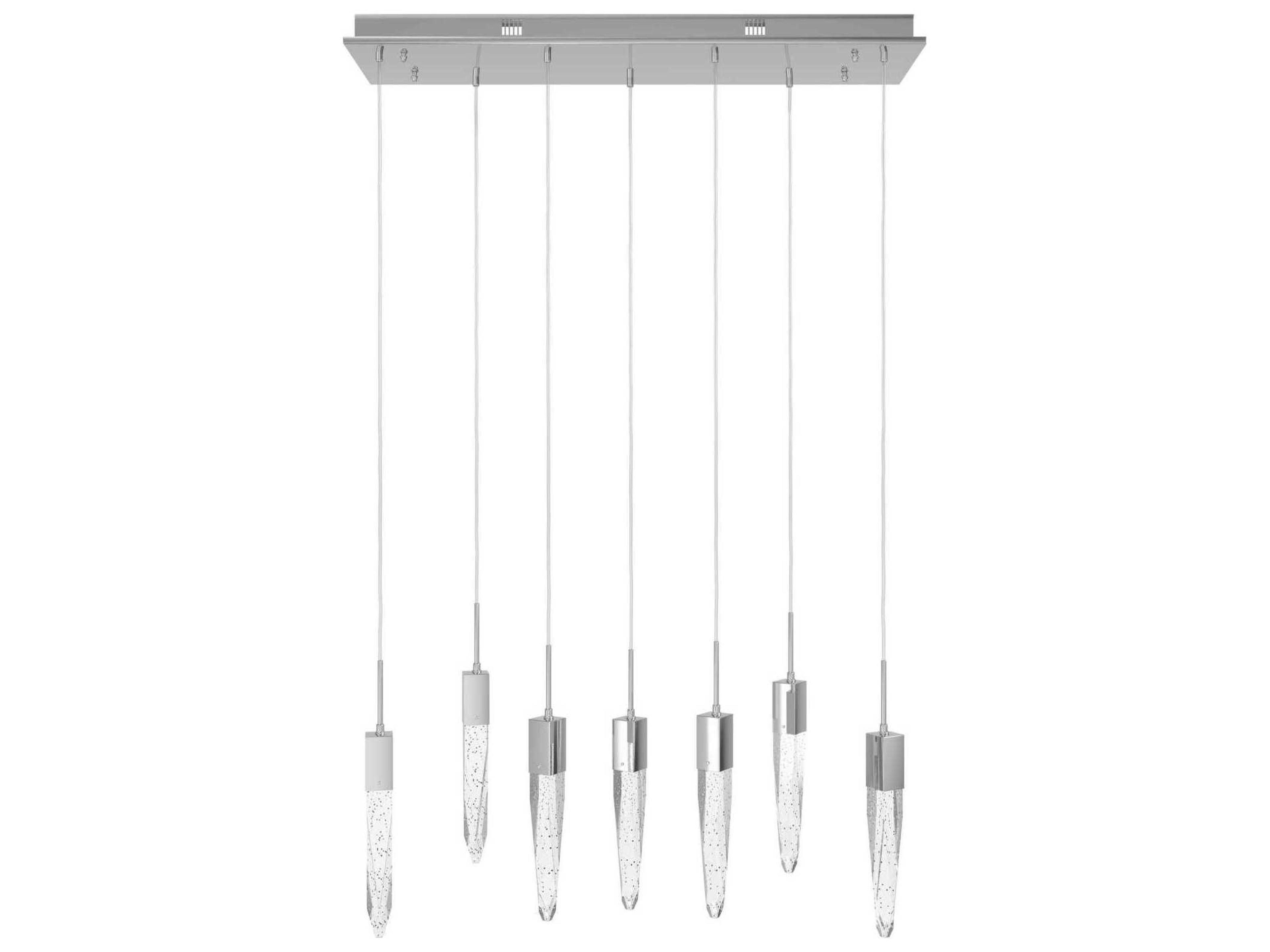 Aspen Linear Pendant Polished Chrome Crystal