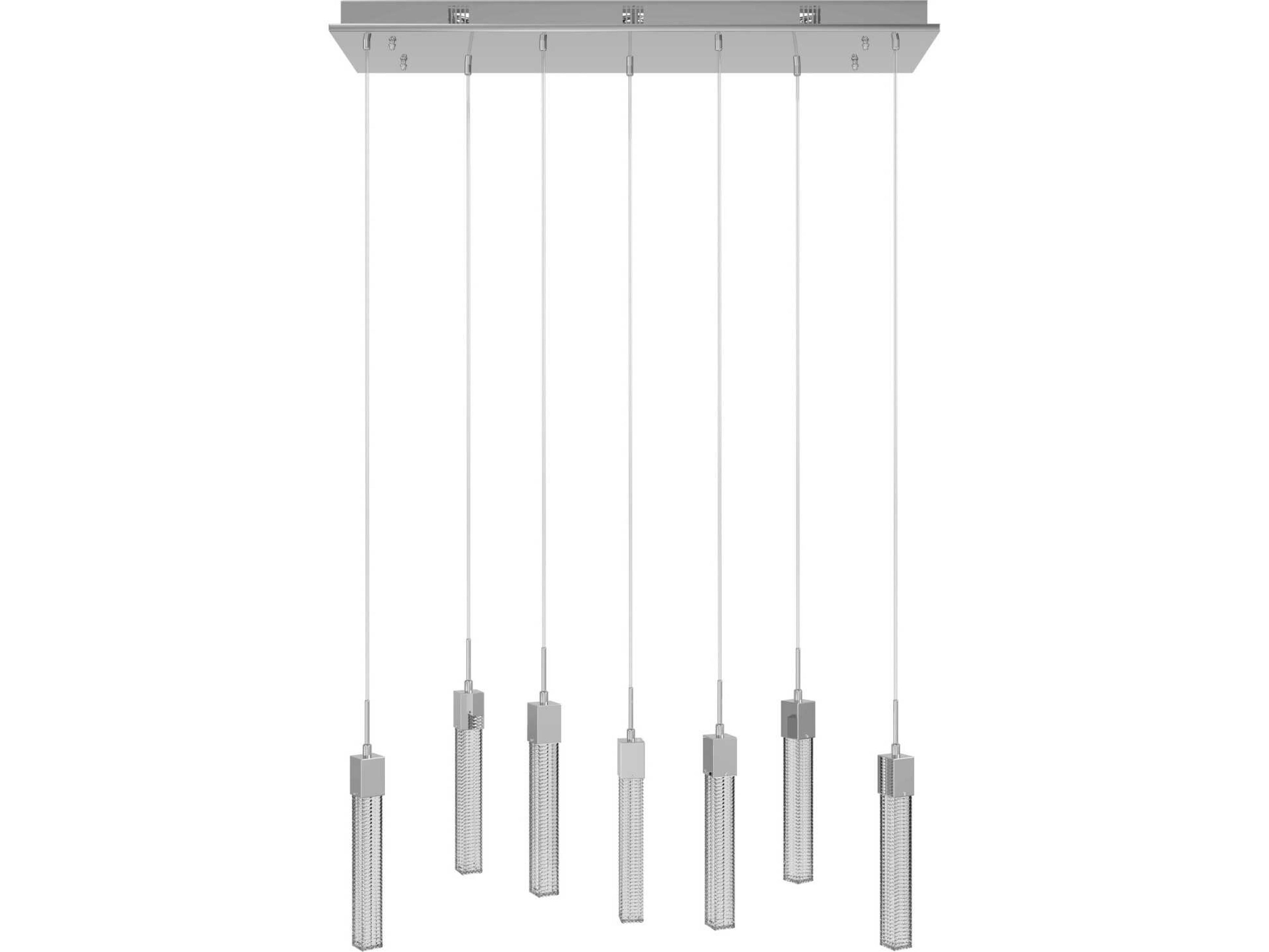 Boa 7 Light Linear Pendant Polished Chrome