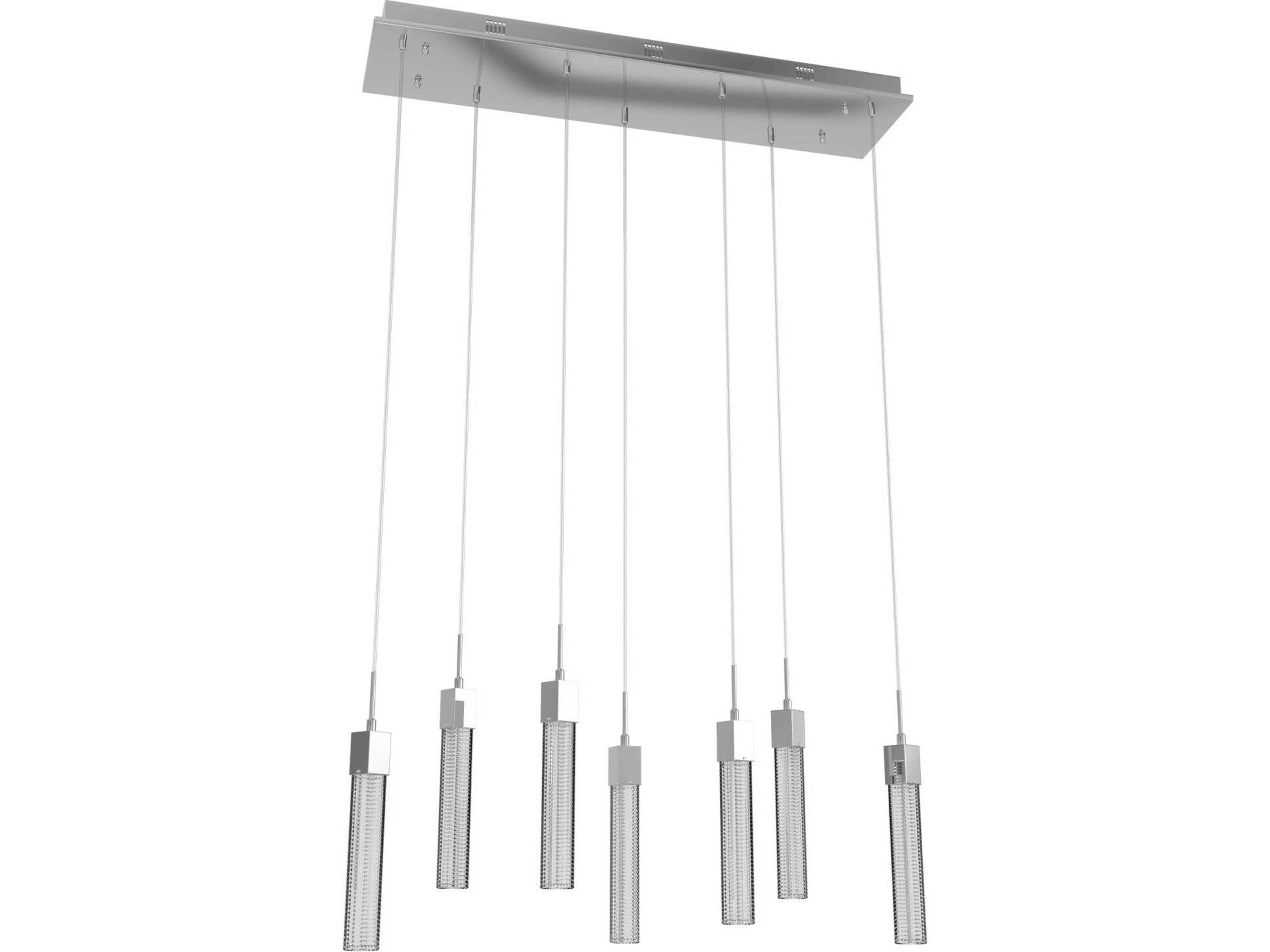 Avenue Lighting Boa 7-Light Polished Chrome Linear Island Pendant