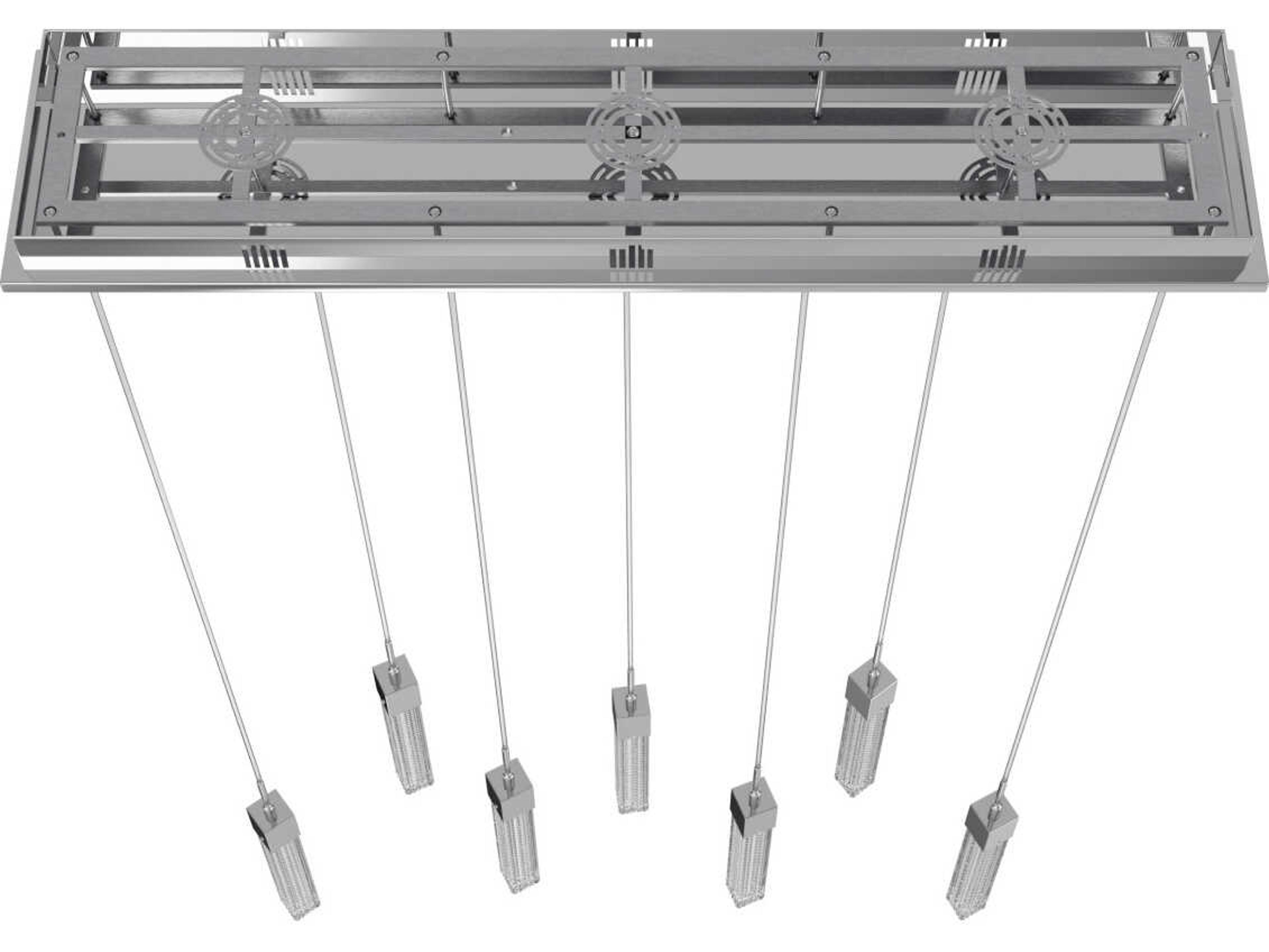 Avenue Lighting Boa 7-Light Polished Chrome Linear Island Pendant
