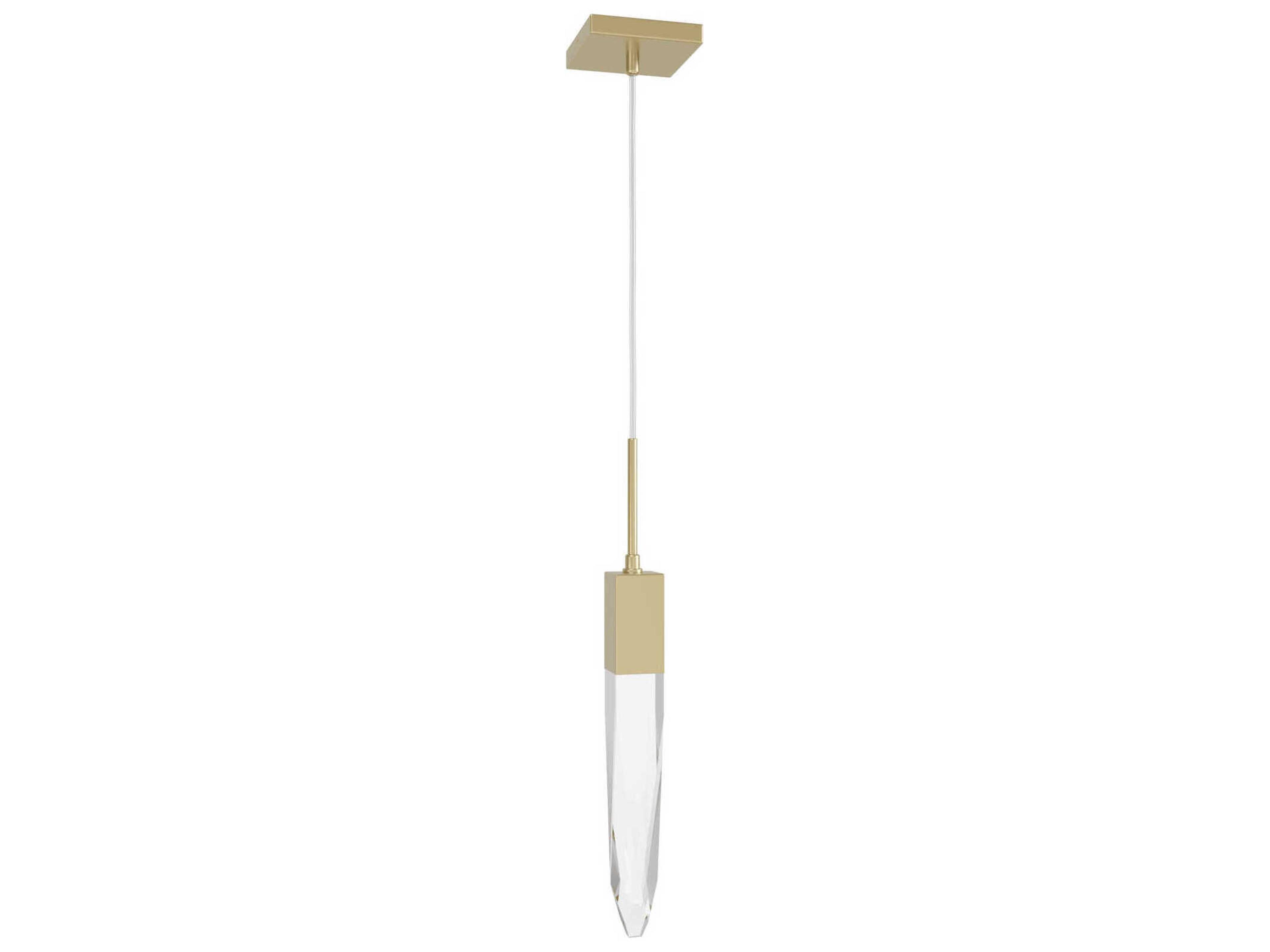 Avenue Lighting Aspen 1-Light Brushed Brass Linear Pendant