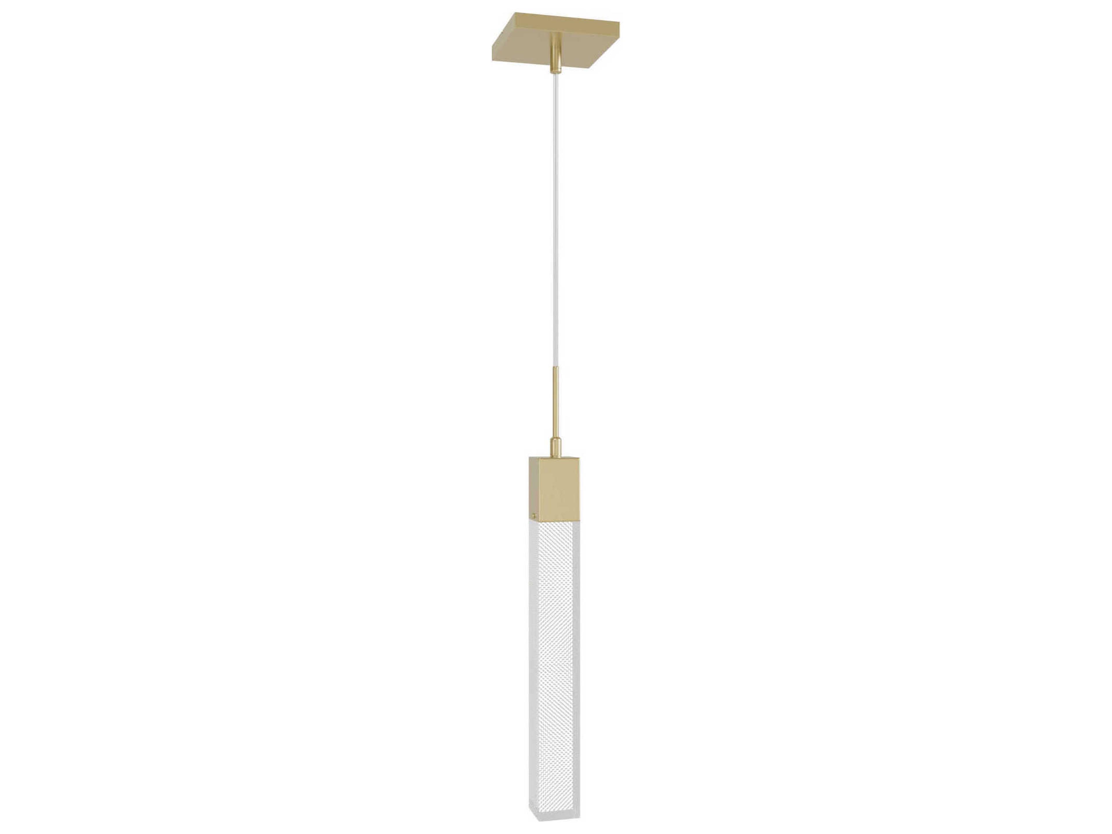 Avenue Lighting The Original Glacier 1-Light Brushed Brass Linear Pendant