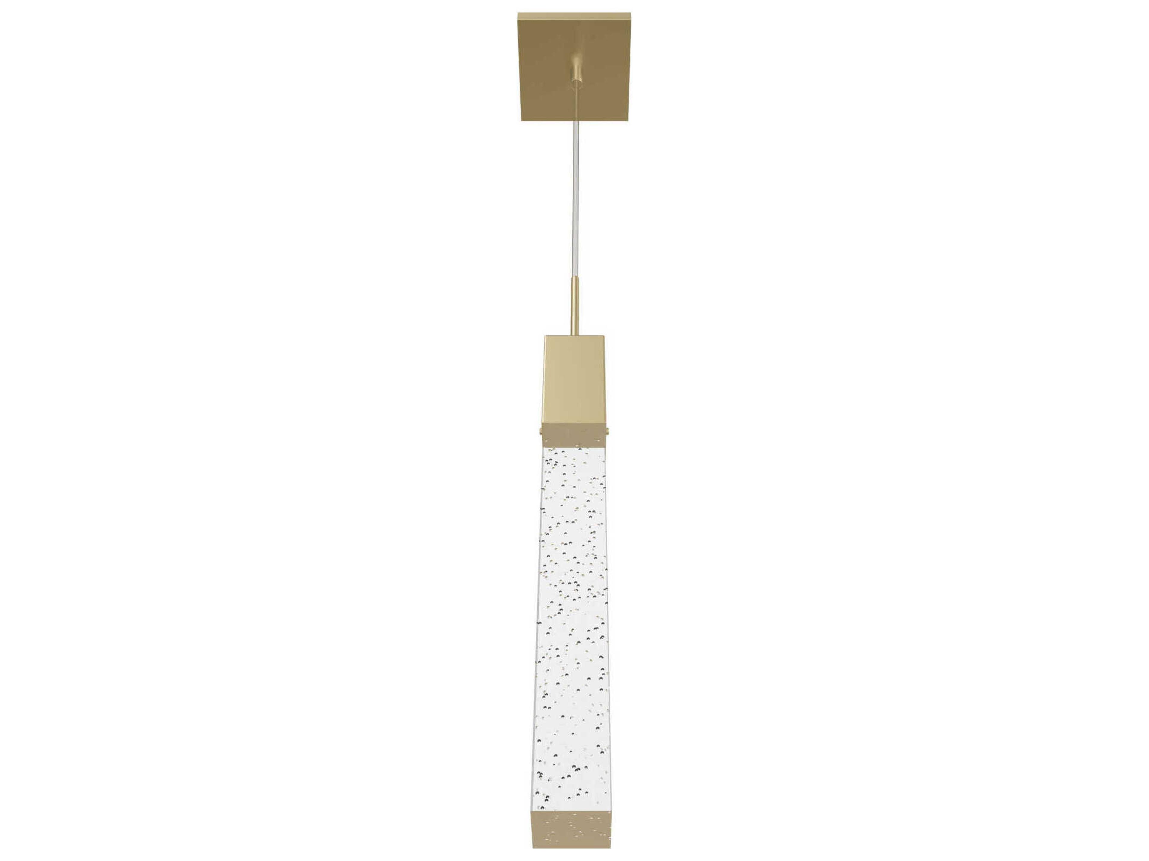 Avenue Lighting The Original Glacier 1-Light Brushed Brass Linear Pendant