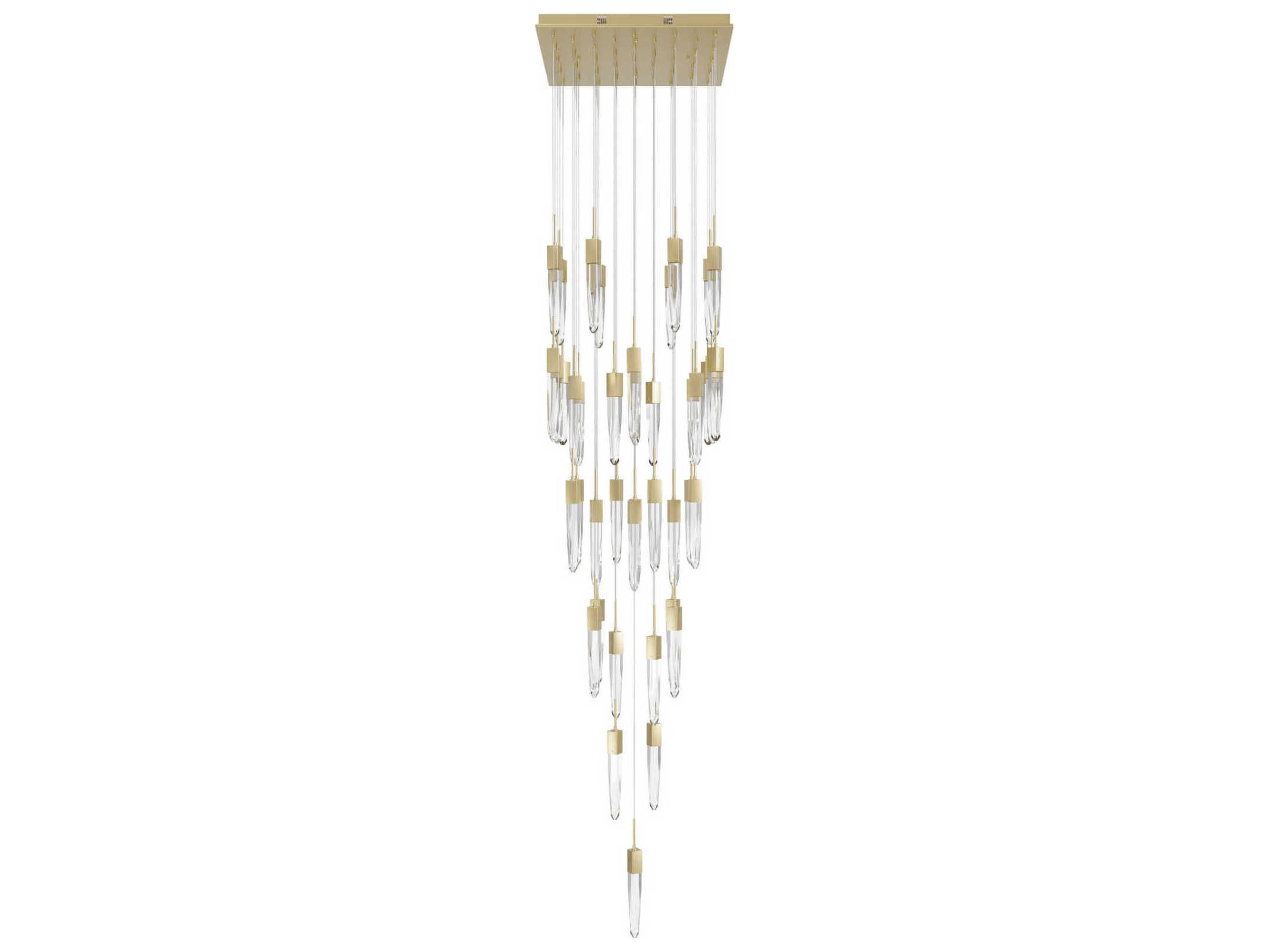 Avenue Lighting Aspen 41-Light Brushed Brass Linear Pendant
