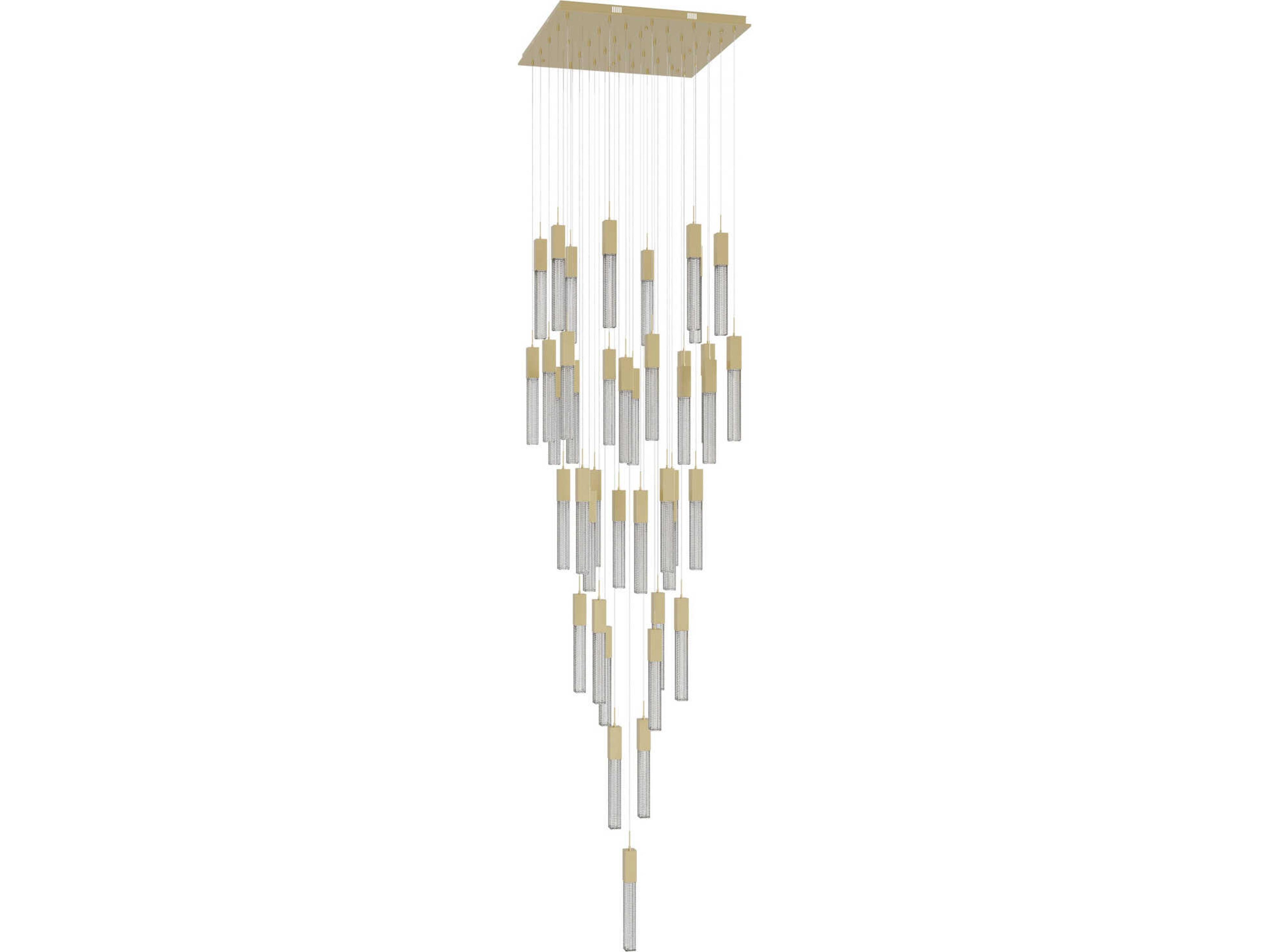 Boa Collection 41-Light Pendant in Brushed Brass