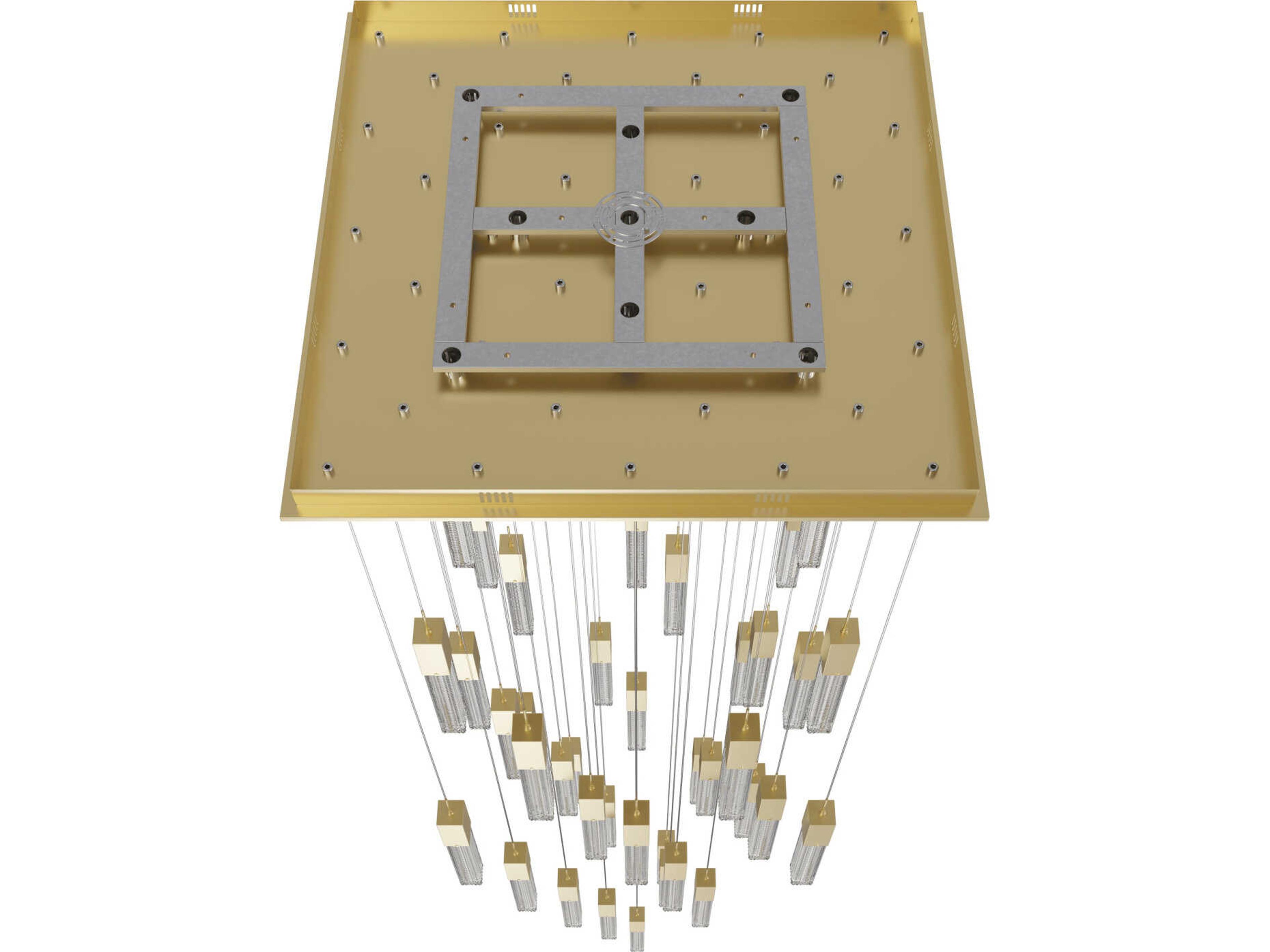 Avenue Lighting Boa 41-Light Brushed Brass Linear Pendant