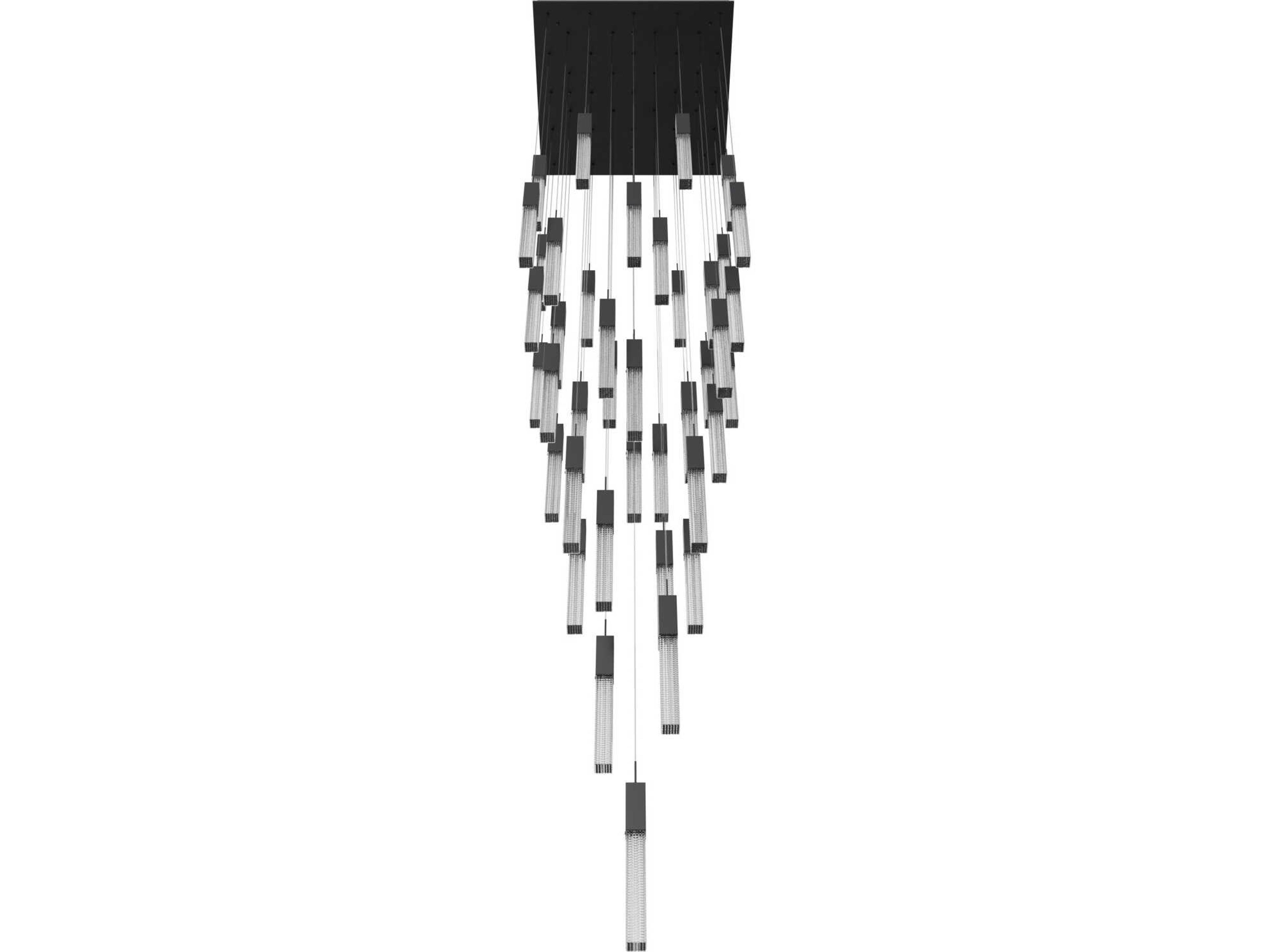Avenue Lighting Boa 41-Light Black Linear Pendant