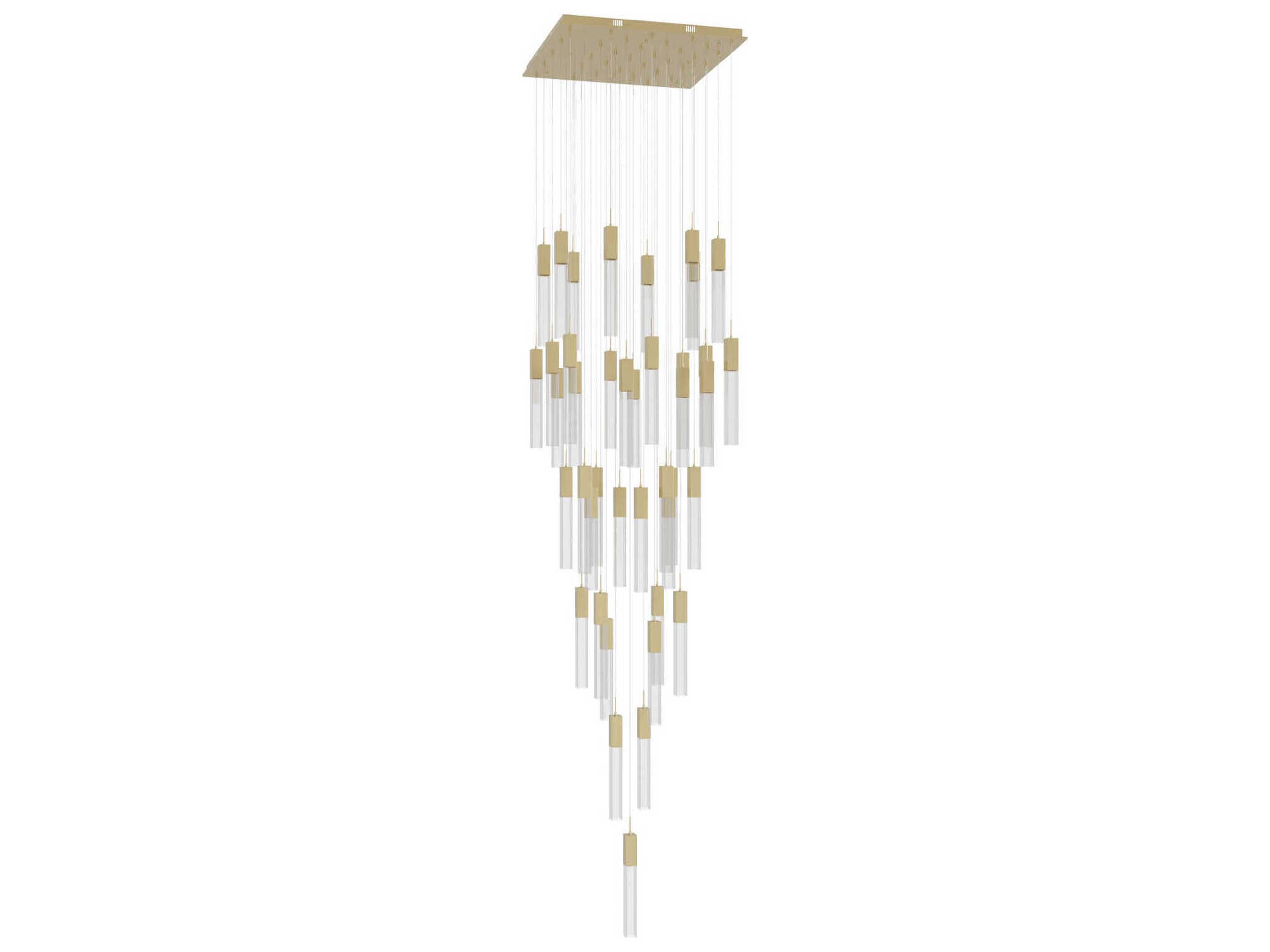Avenue Lighting The Original Glacier 41-Light Brushed Brass Linear Pendant