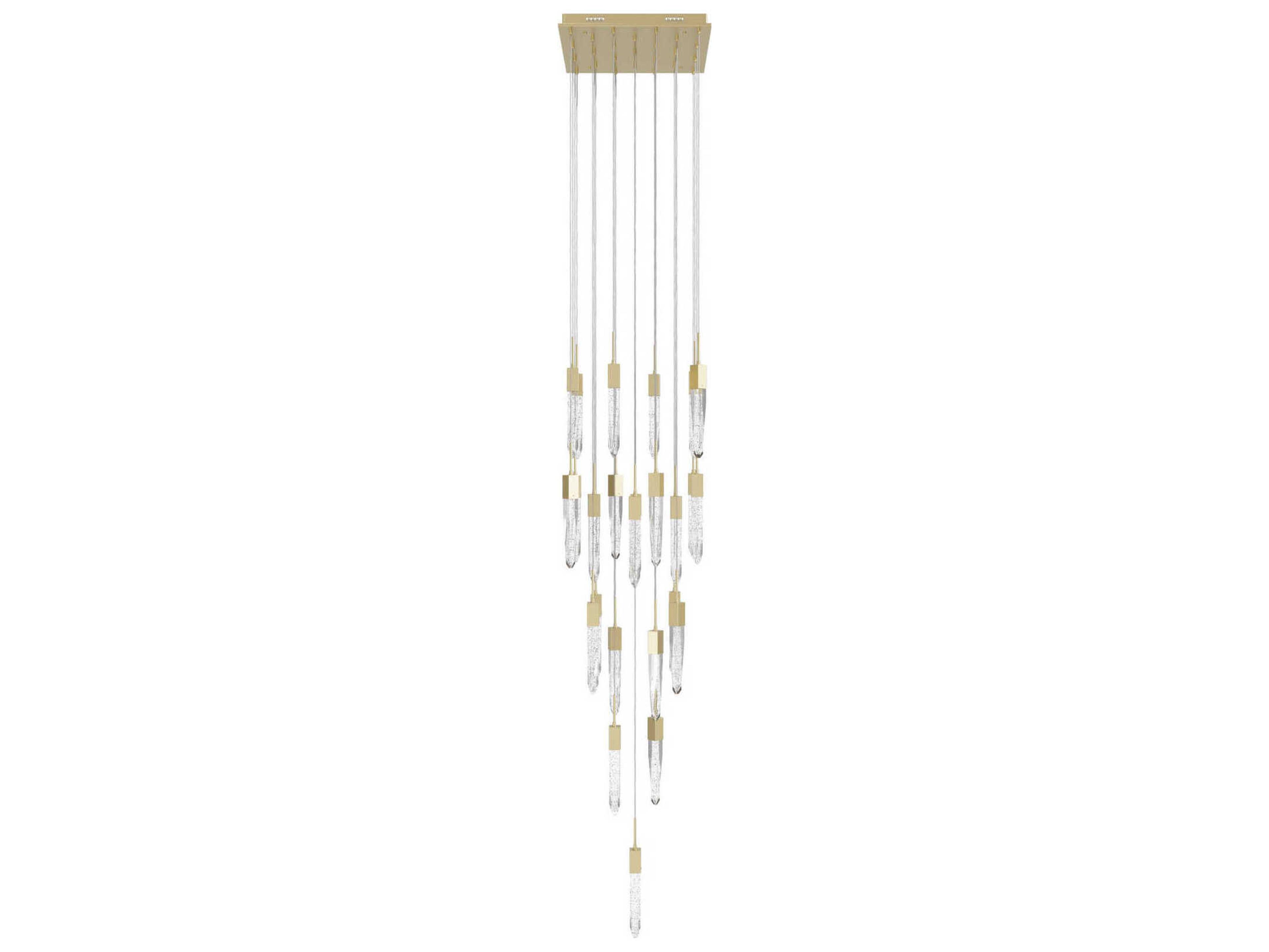 Aspen 25 Light Multi Pendant Light Modern Cascading Crystal