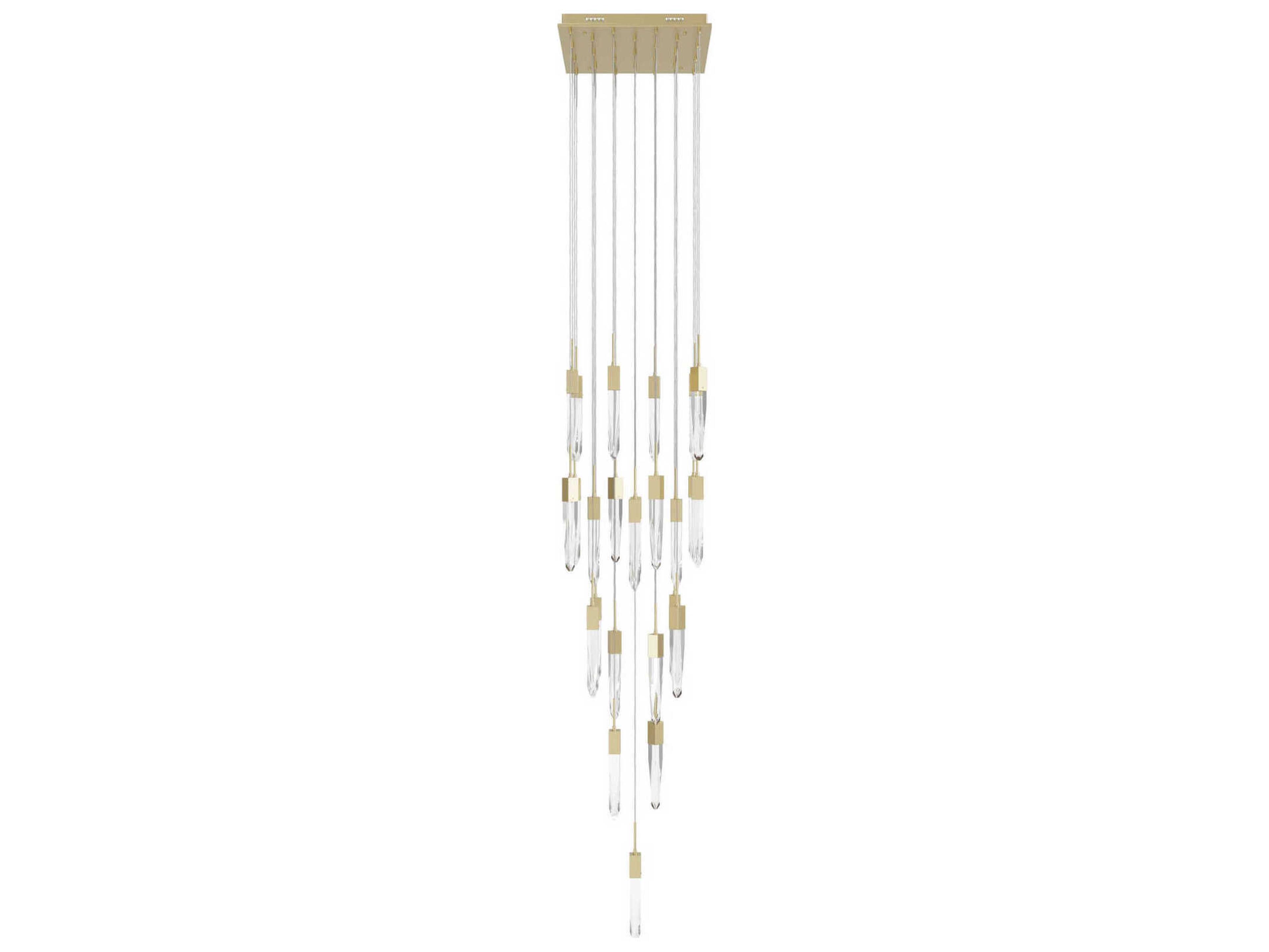 Avenue Lighting Aspen 25-Light Brushed Brass Linear Pendant