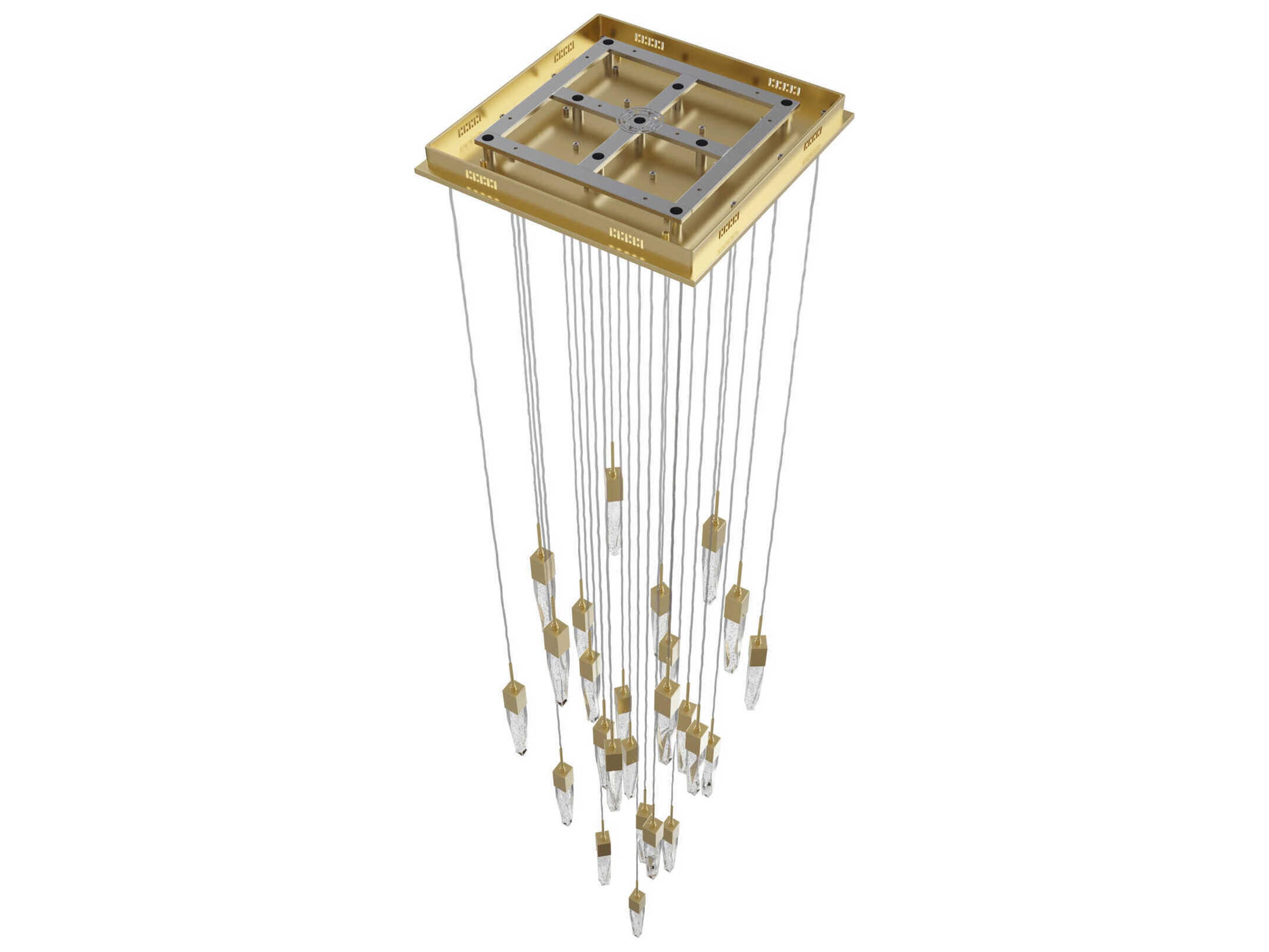 Avenue Lighting Aspen 25-Light Brushed Brass Linear Pendant