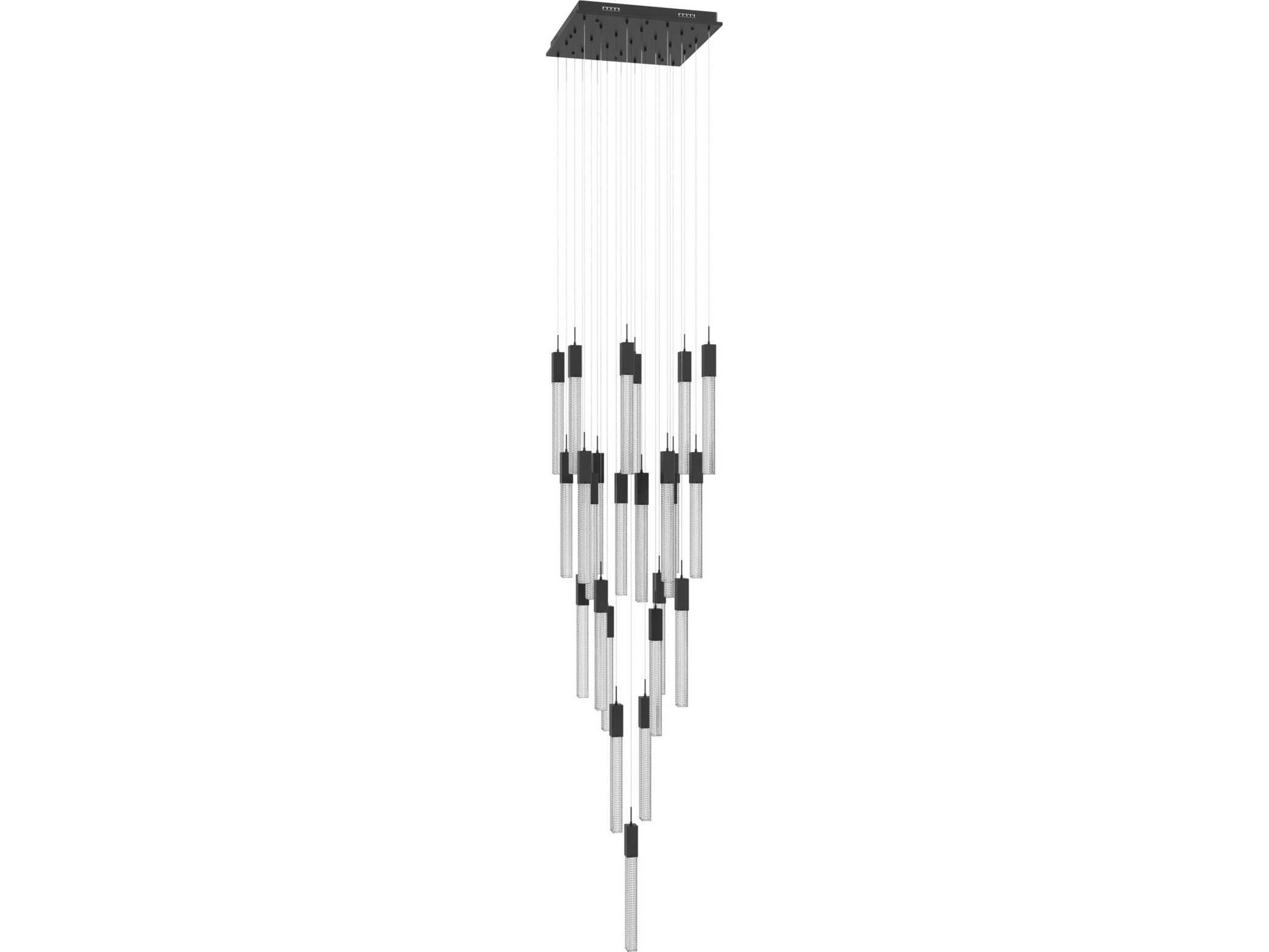 Boa Multi Port Pendant Light Black 25-Light LED Chandelier