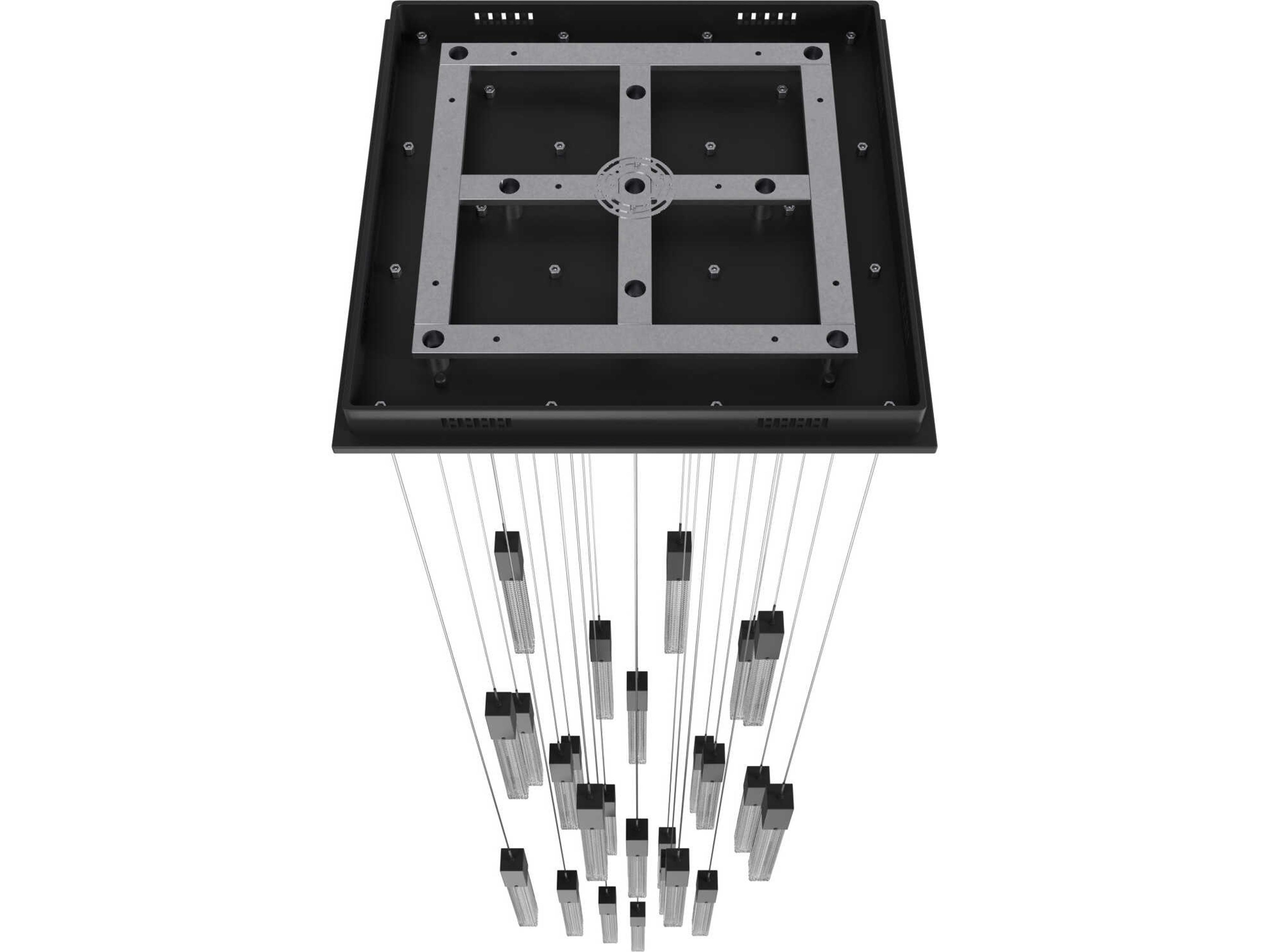 Avenue Lighting Boa 25-Light Black Linear Pendant