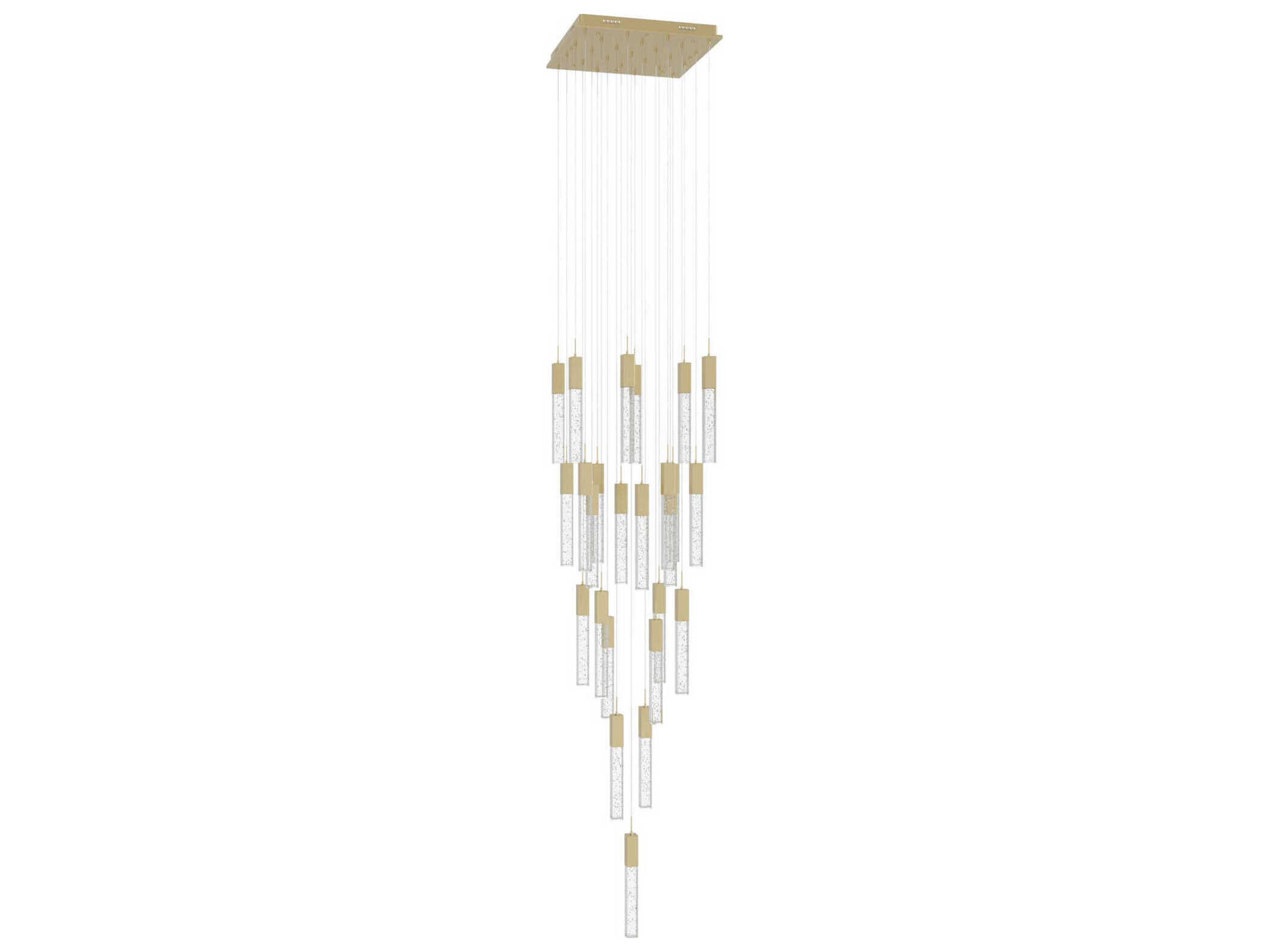 Avenue Lighting The Original Glacier 25-Light Brushed Brass Linear Pendant