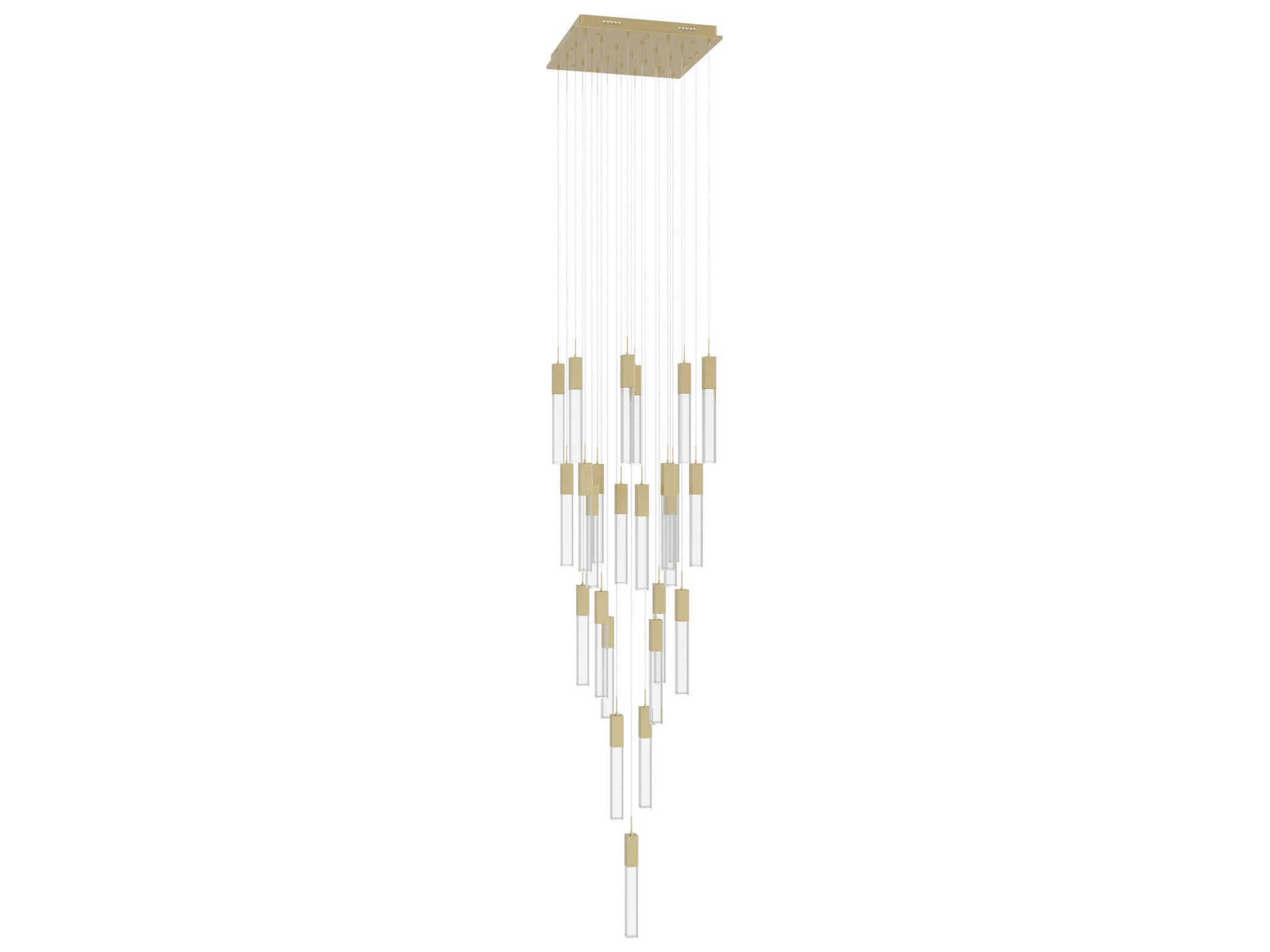 Avenue Lighting The Original Glacier 25-Light Brushed Brass Linear Pendant