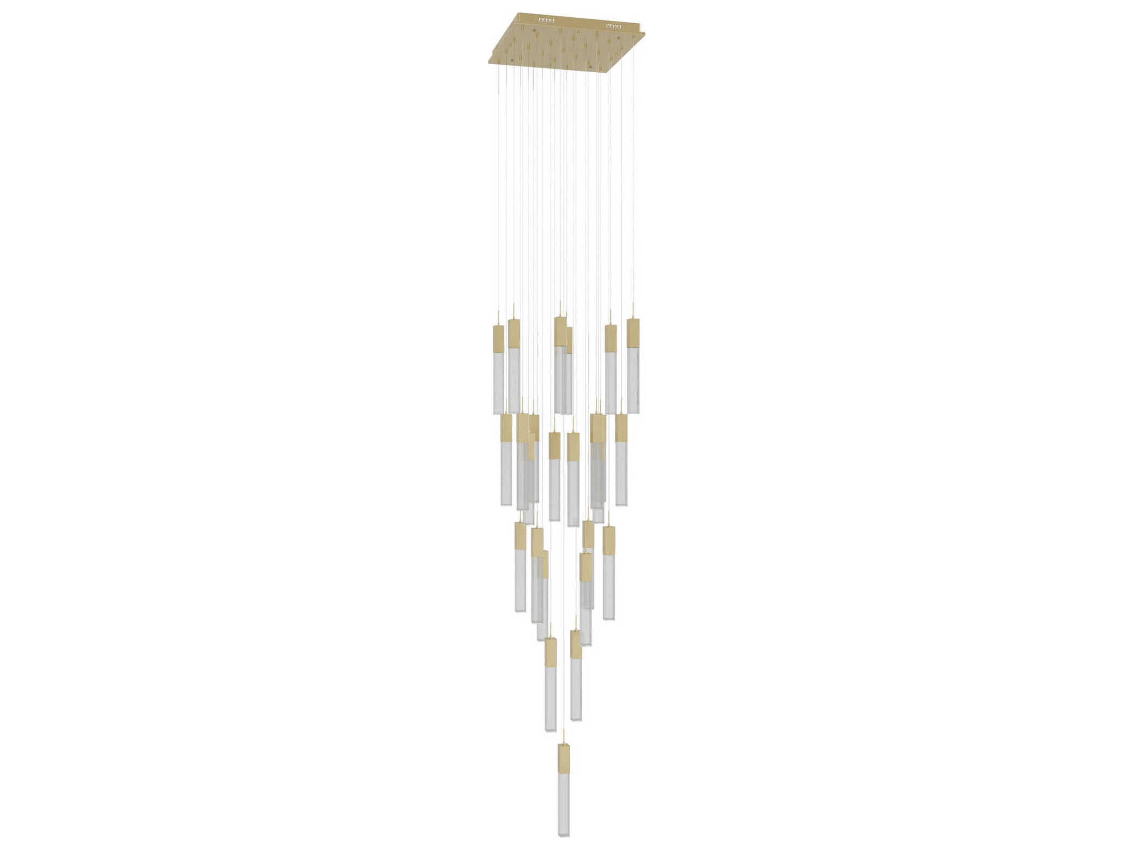 Avenue Lighting The Original Glacier 25-Light Brushed Brass Linear Pendant
