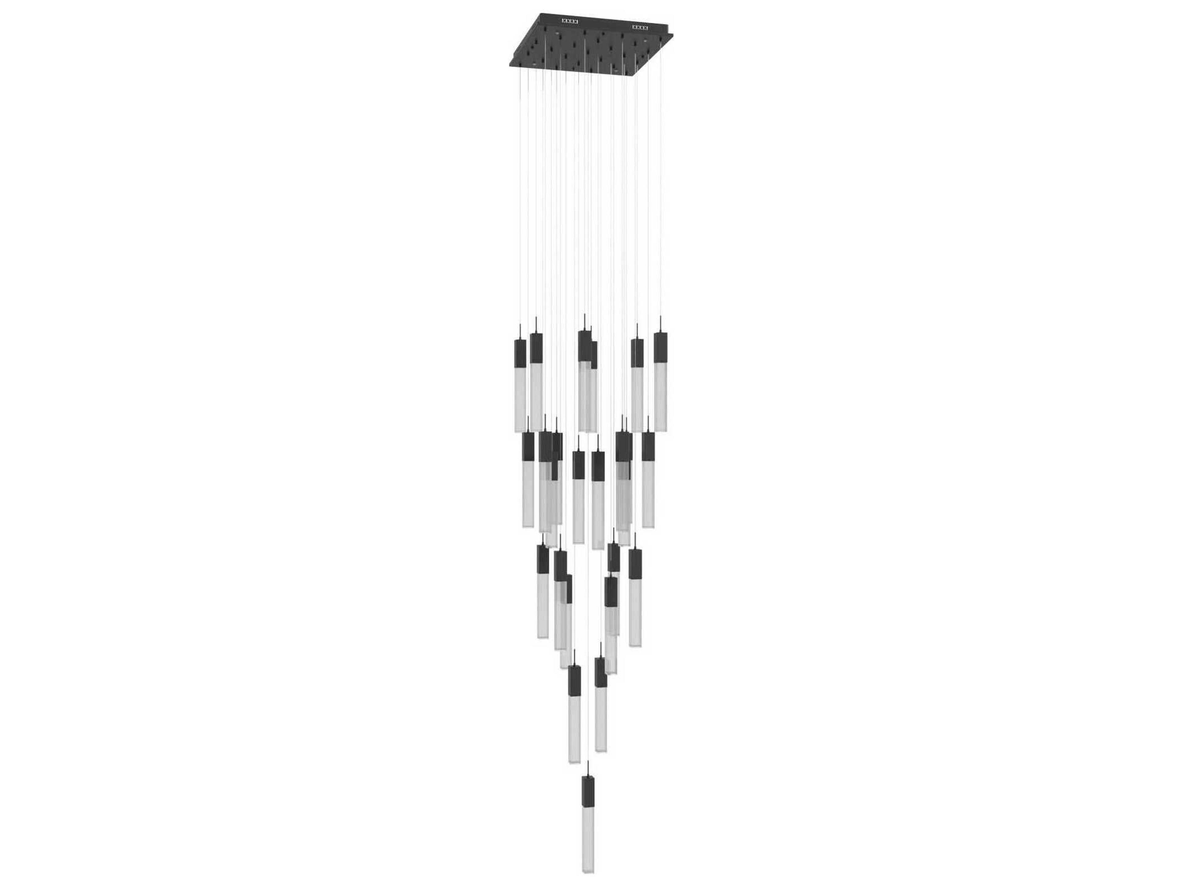 Avenue Lighting The Original Glacier 25-Light Black Linear Pendant