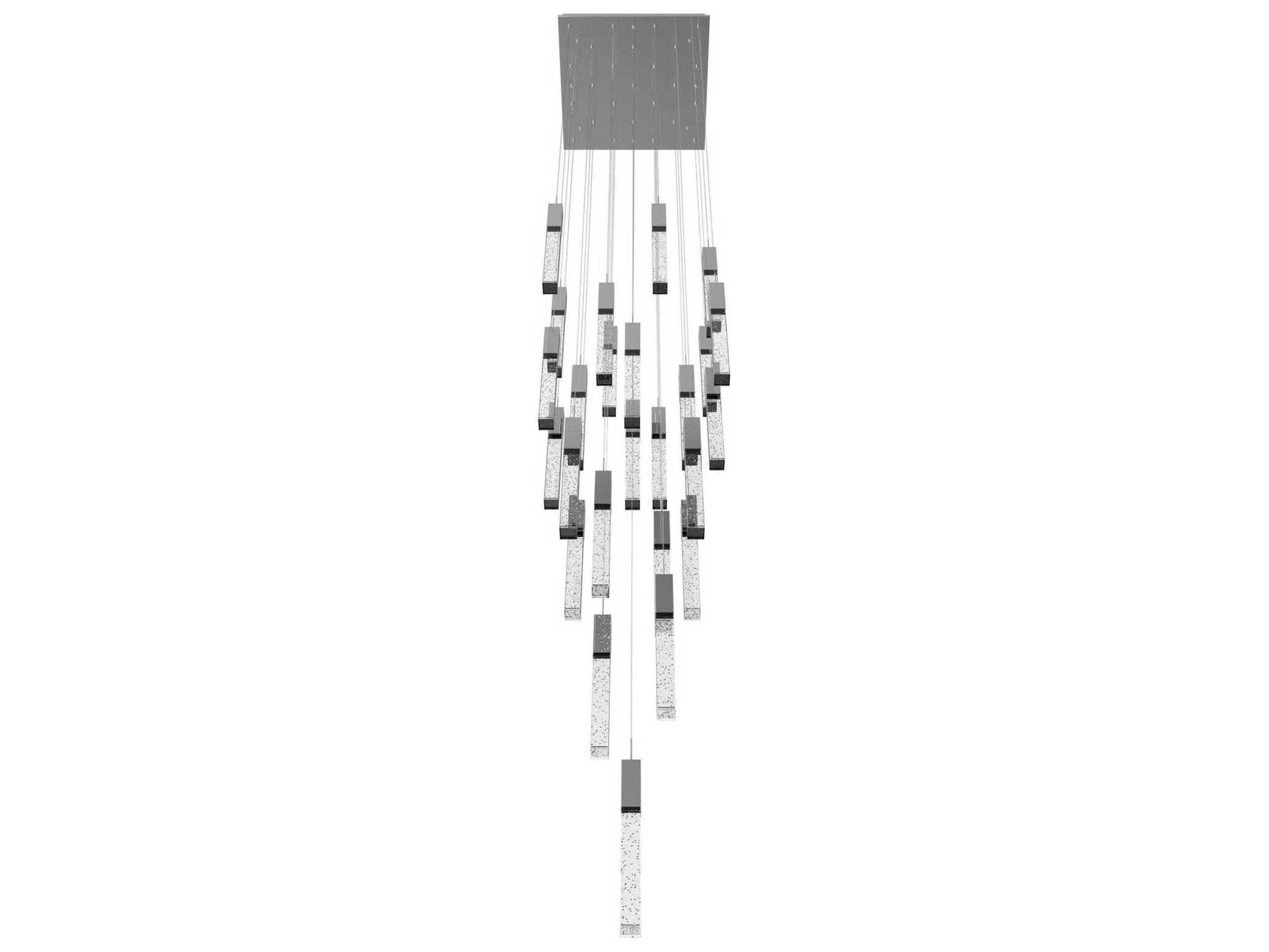 Avenue Lighting The Original Glacier 25-Light Polished Chrome Linear Pendant