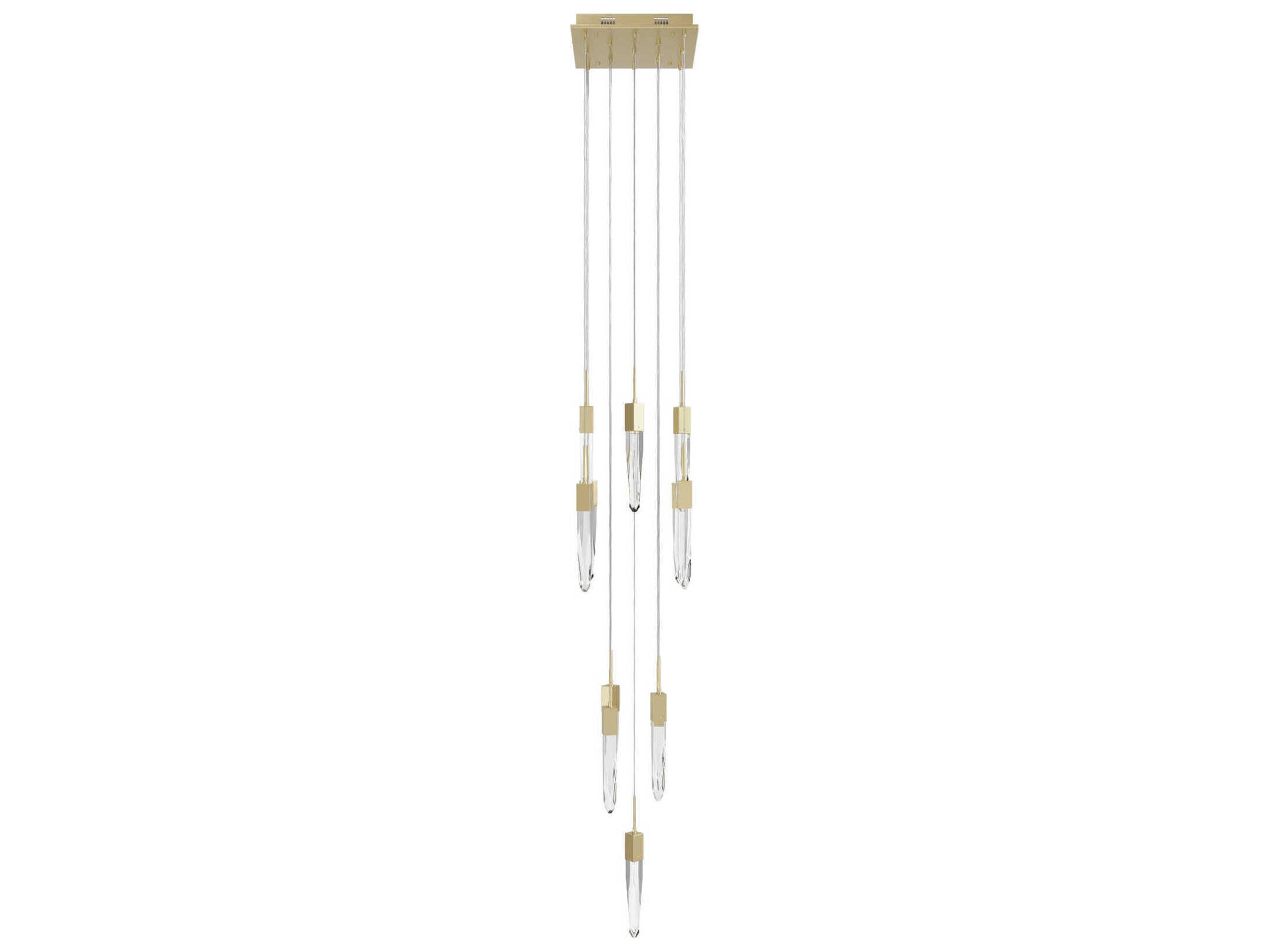 Avenue Lighting Aspen 13-Light Brushed Brass Linear Pendant