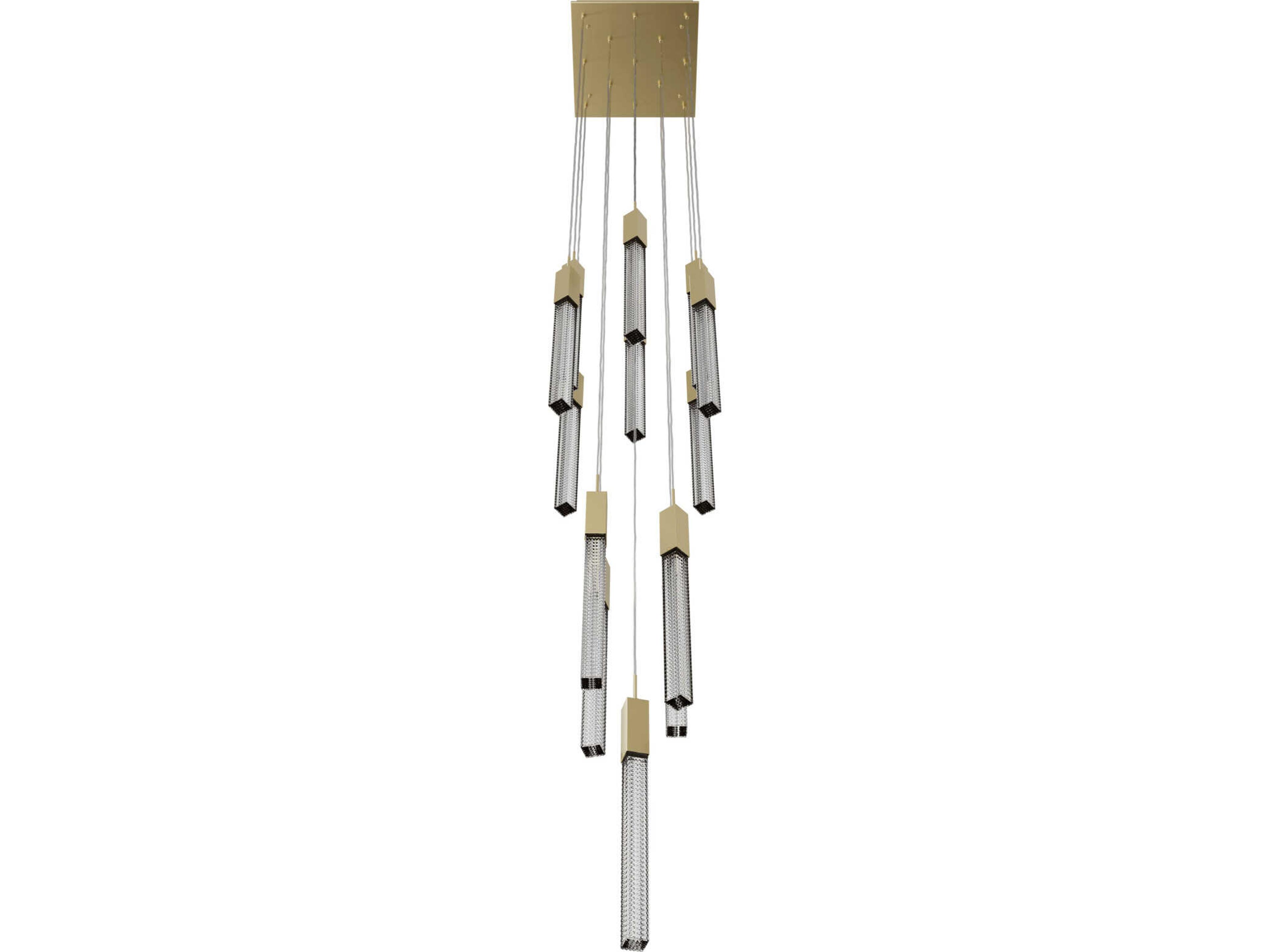 Avenue Lighting Boa 13-Light Brushed Brass Linear Pendant