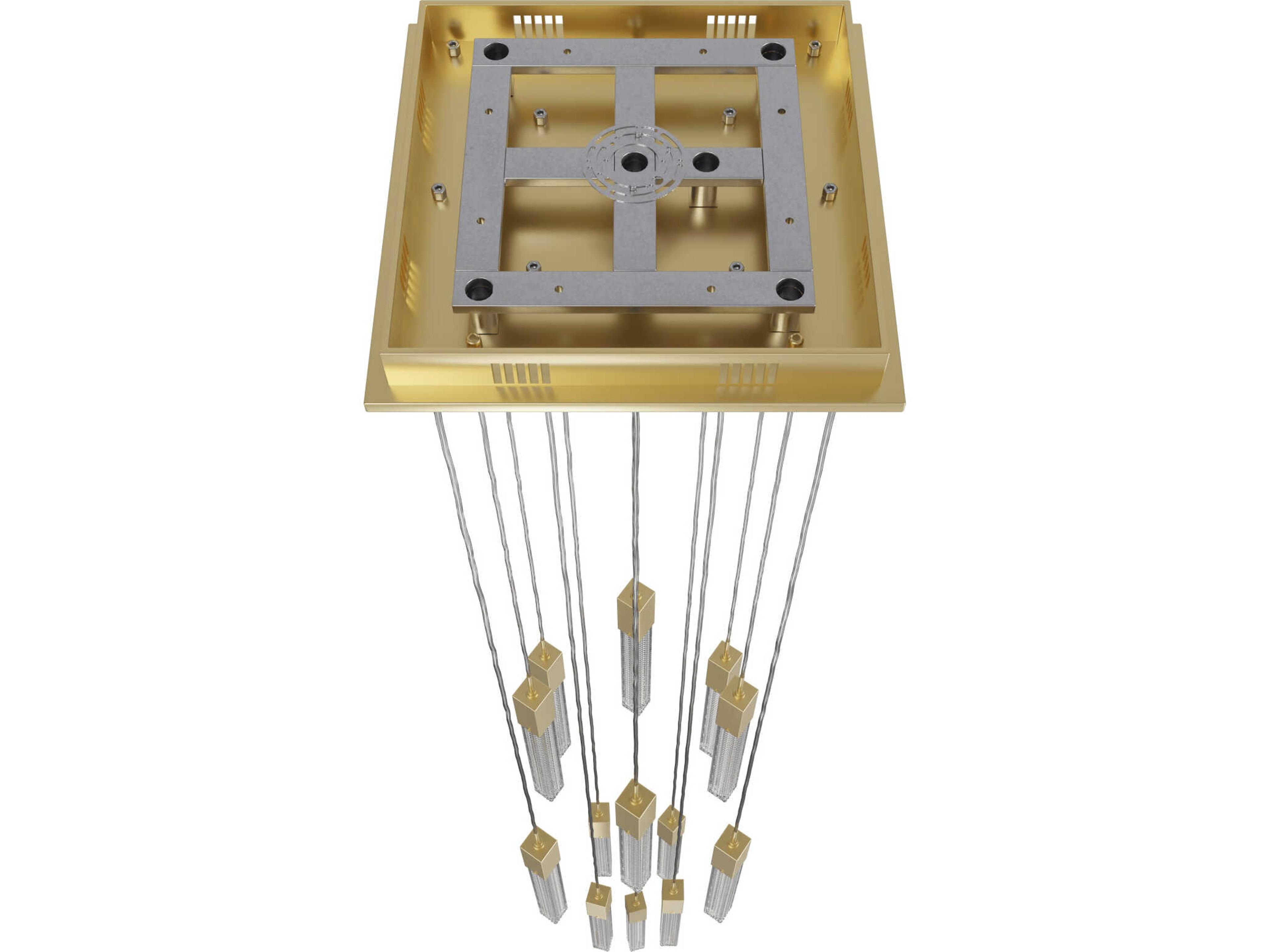 Avenue Lighting Boa 13-Light Brushed Brass Linear Pendant