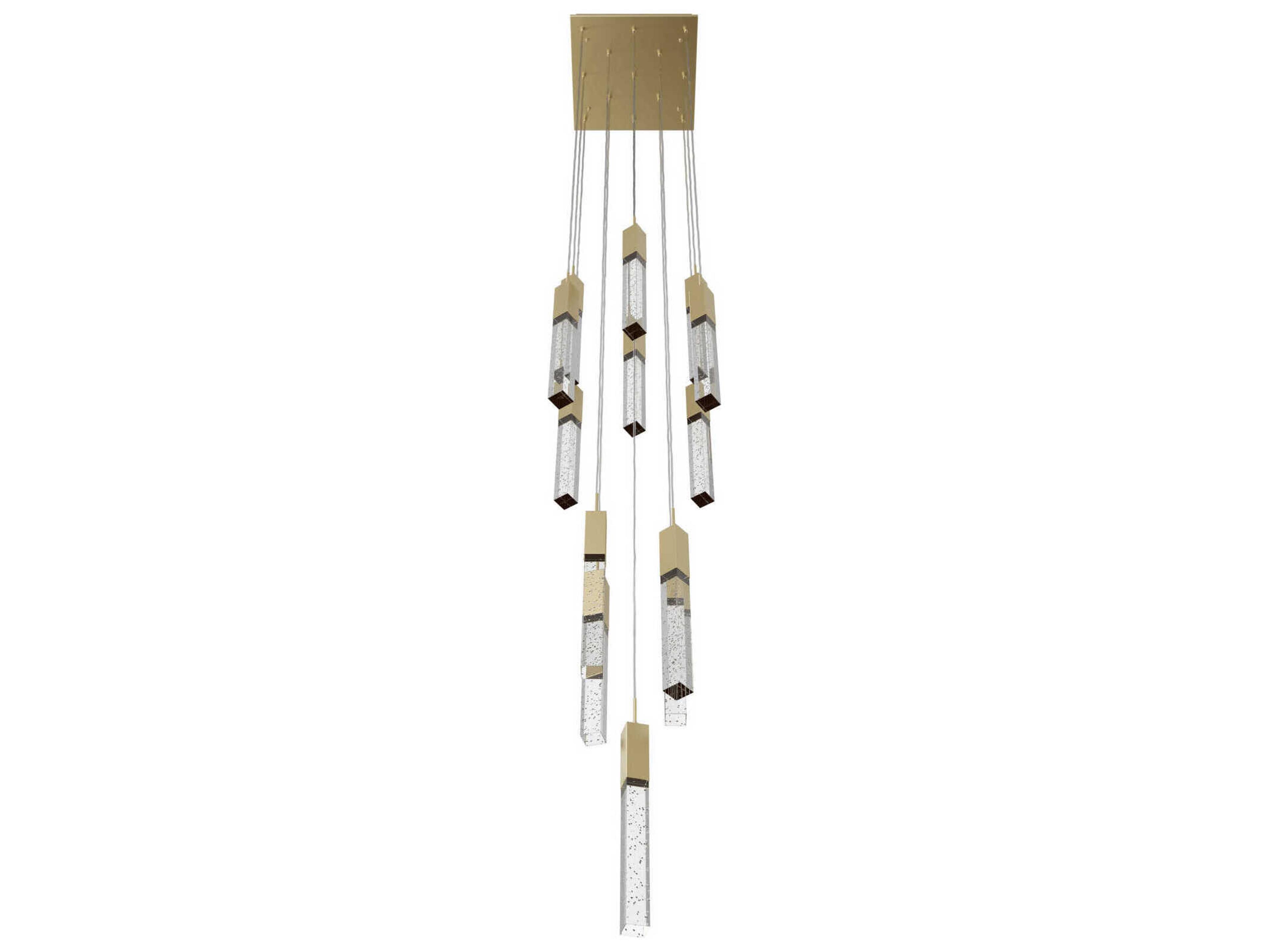 Avenue Lighting The Original Glacier 13-Light Brushed Brass Linear Pendant