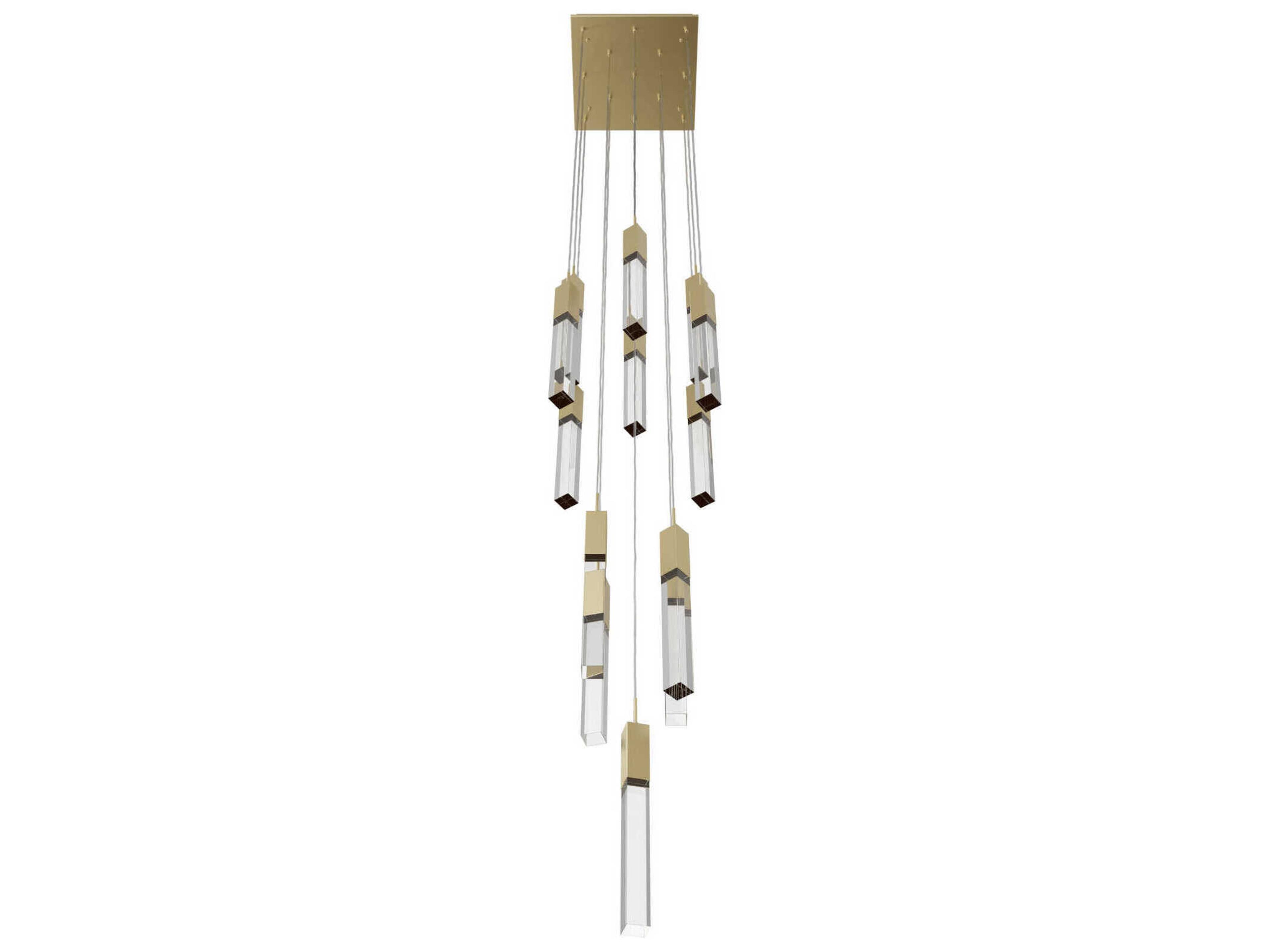 Avenue Lighting The Original Glacier 13-Light Brushed Brass Linear Pendant
