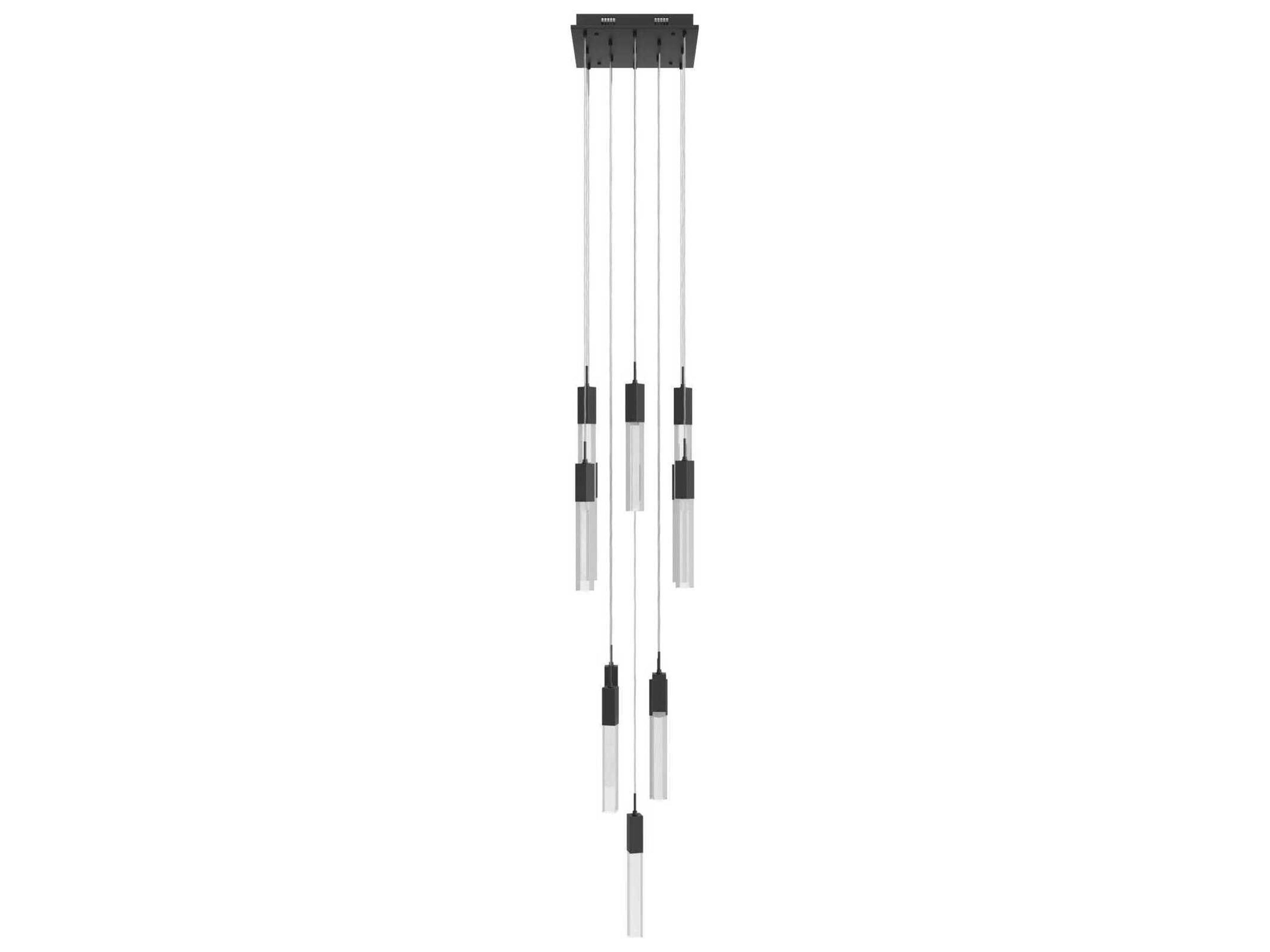 Avenue Lighting The Original Glacier 13-Light Black Linear Pendant