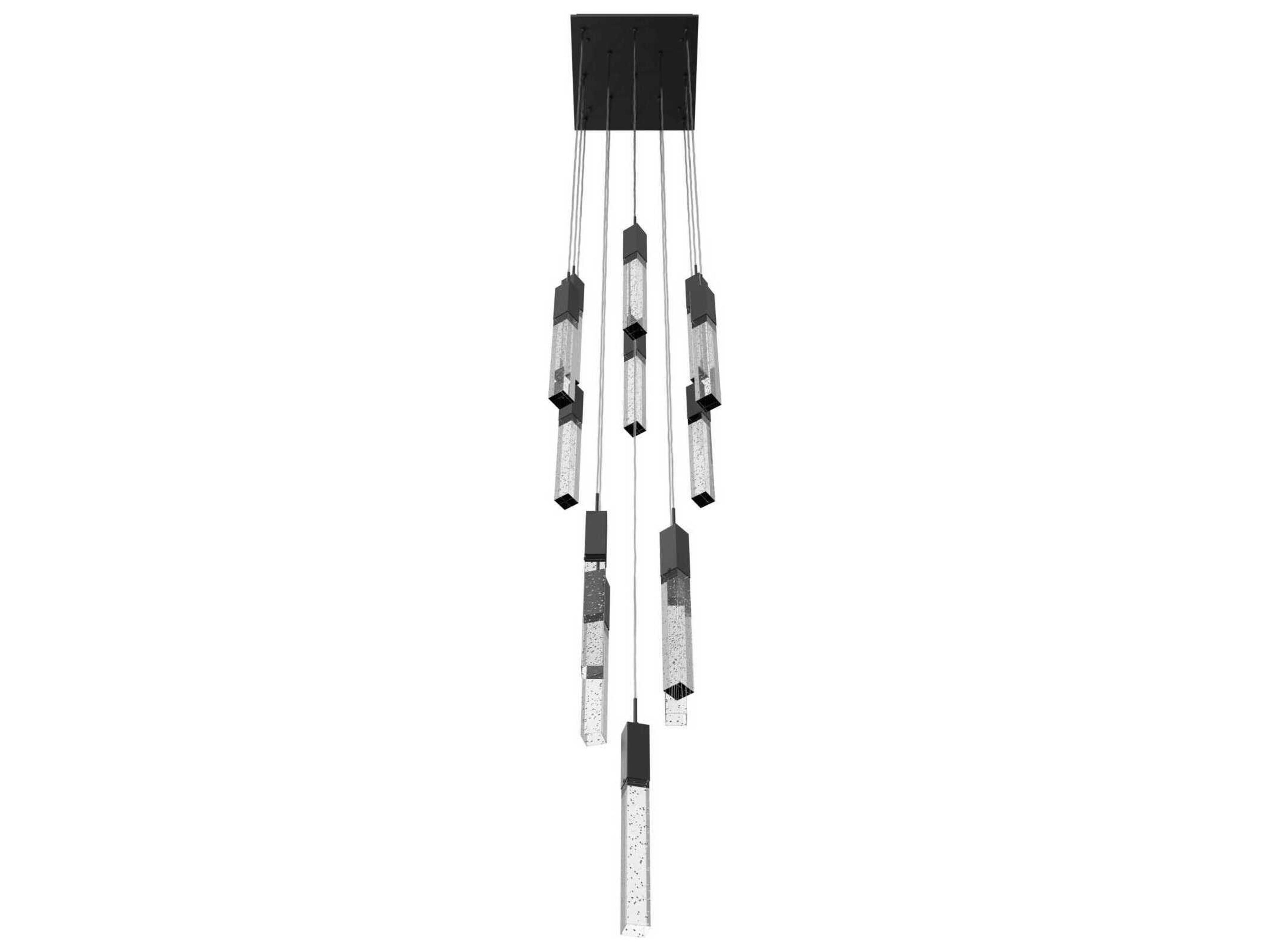Avenue Lighting The Original Glacier 13-Light Black Linear Pendant
