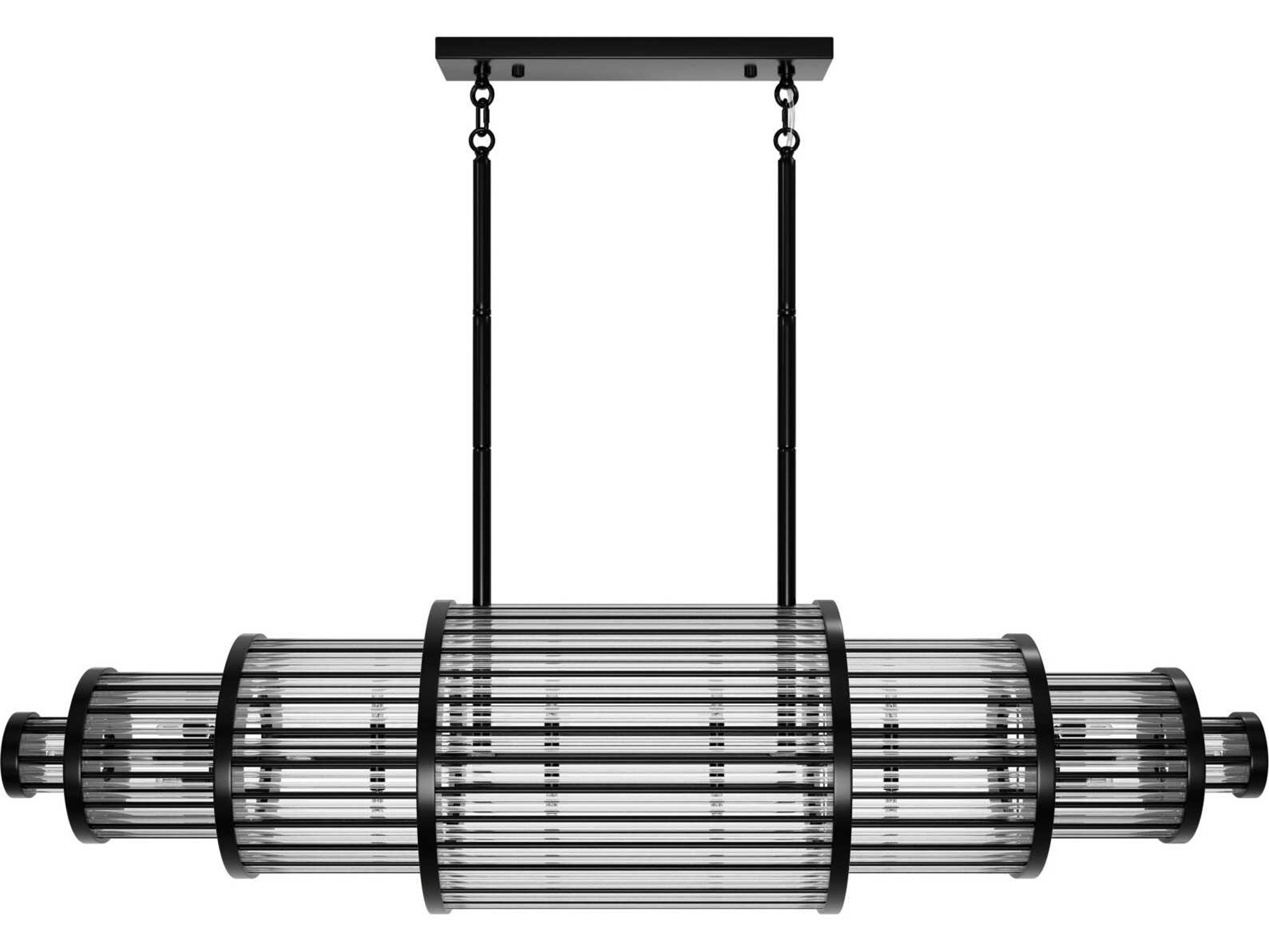 Waldorf Linear Chandelier in Polished Gunmetal