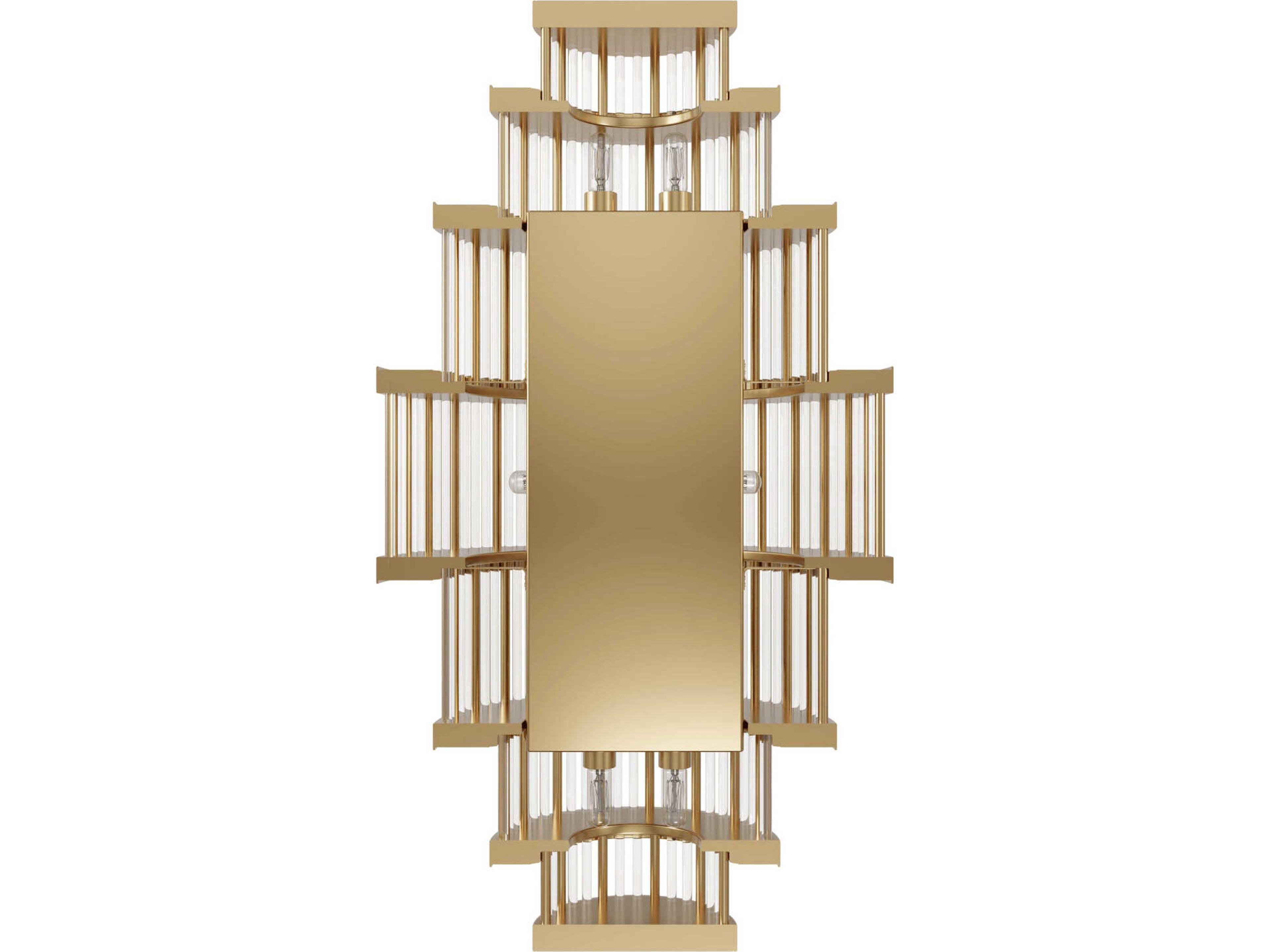Avenue Lighting Waldorf 8-Light Aged Brass Wall Sconce