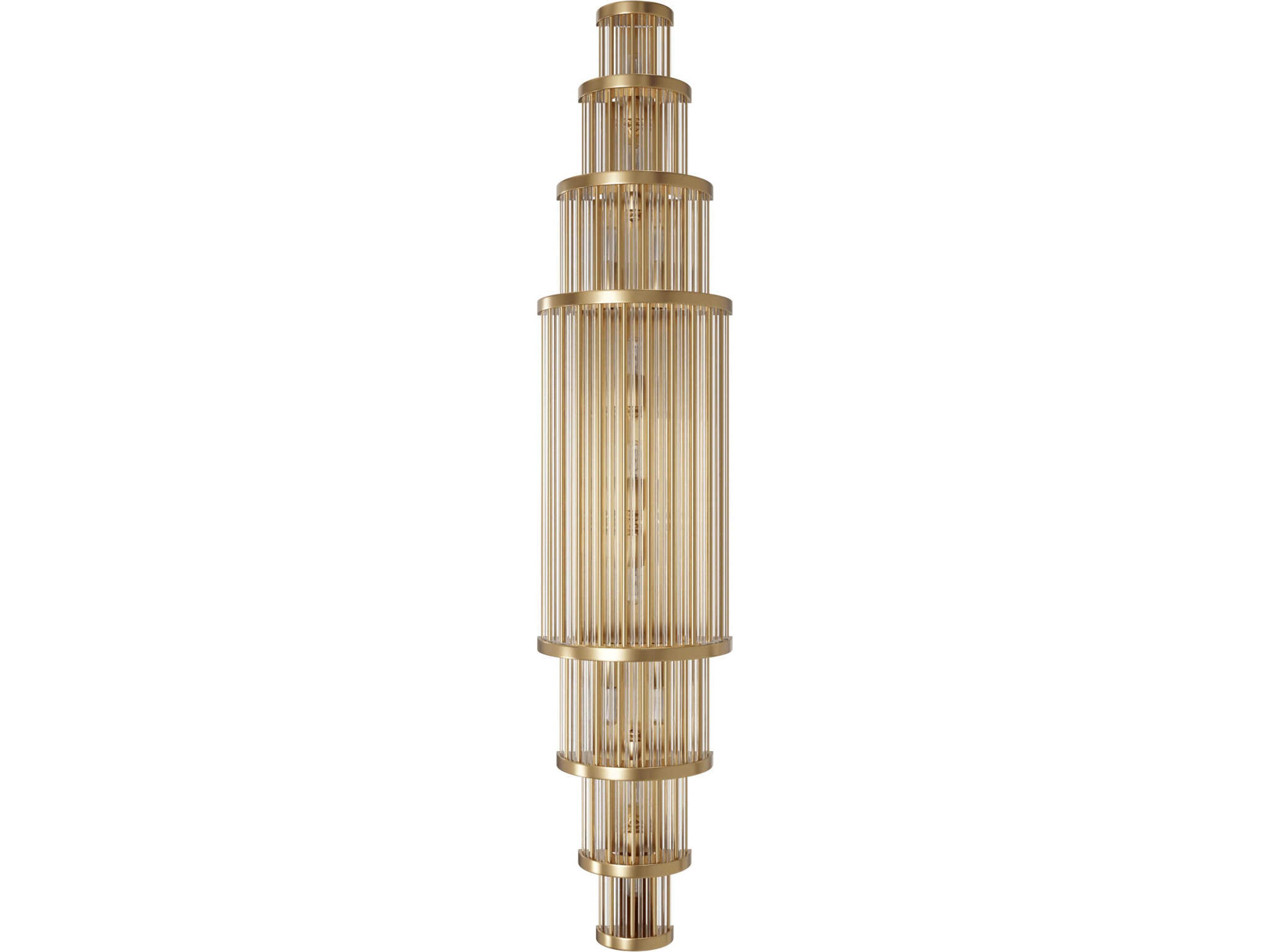 Waldorf Collection Art Deco Wall Sconce in Antique Brass