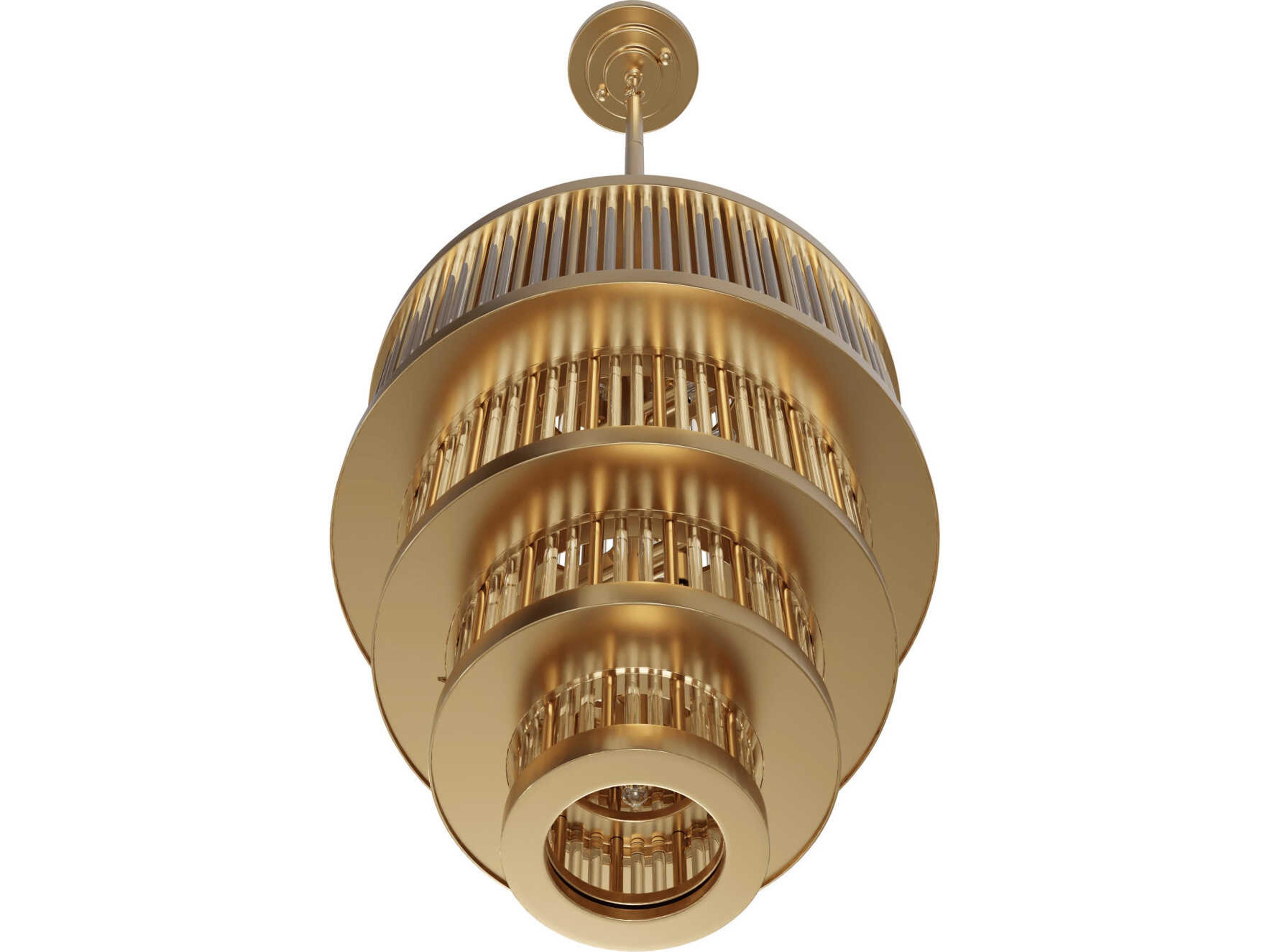 Avenue Lighting Waldorf 13-Light Aged Brass Tiered Mini Pendant