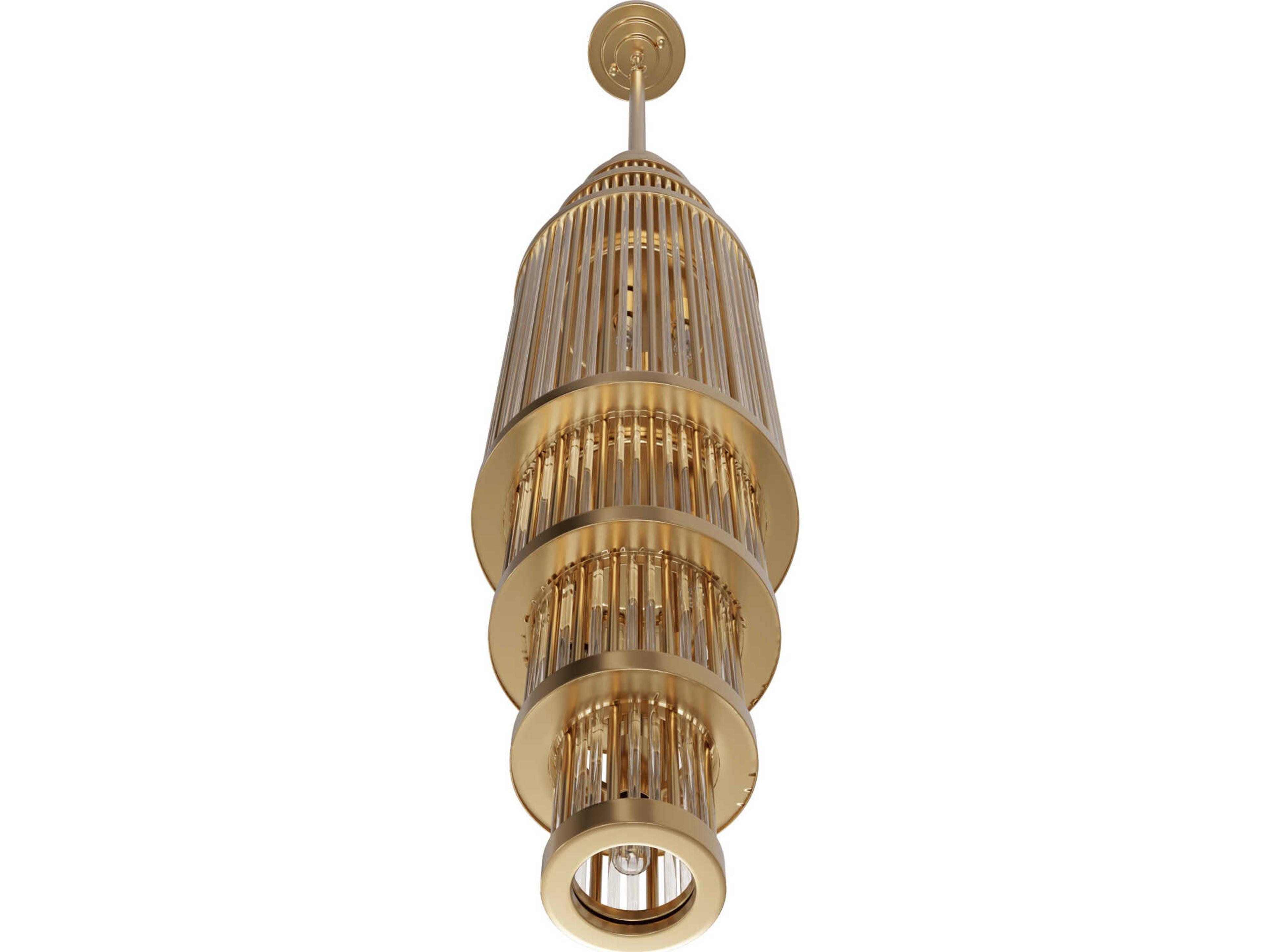 Avenue Lighting Waldorf 13-Light Aged Brass Tiered Mini Pendant