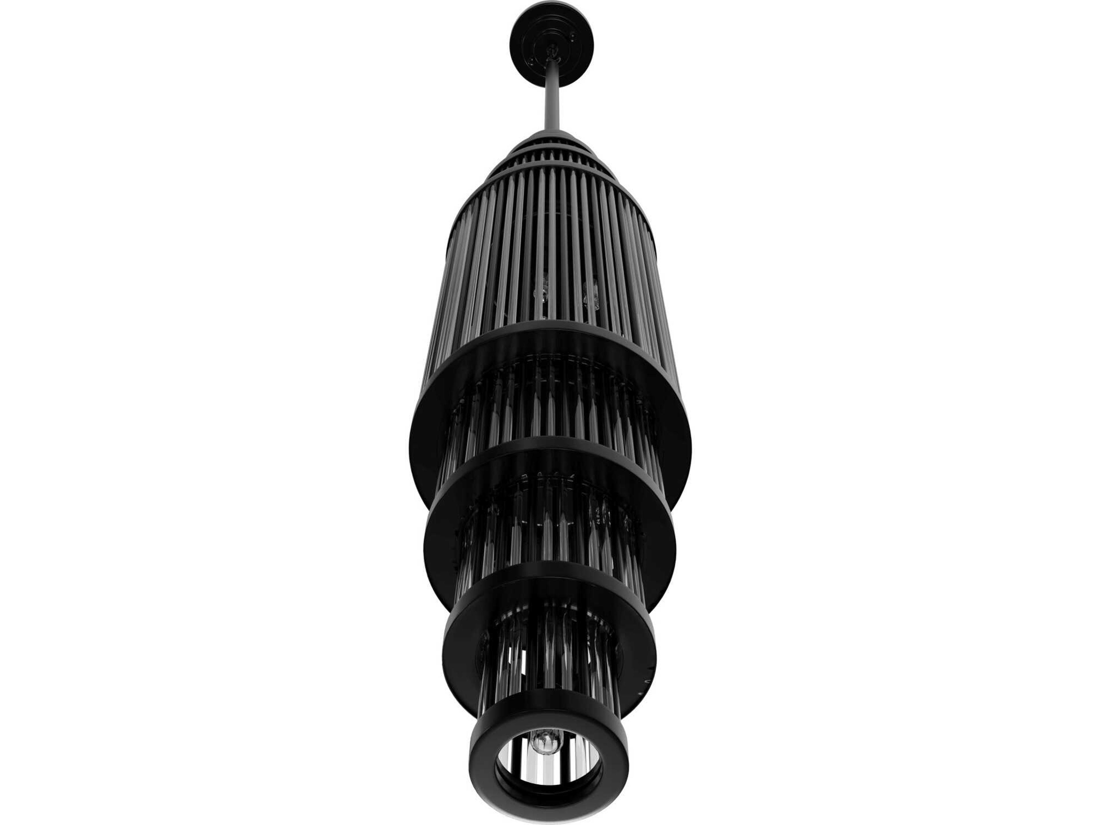 Avenue Lighting Waldorf 13-Light Polished Gunmetal Tiered Mini Pendant
