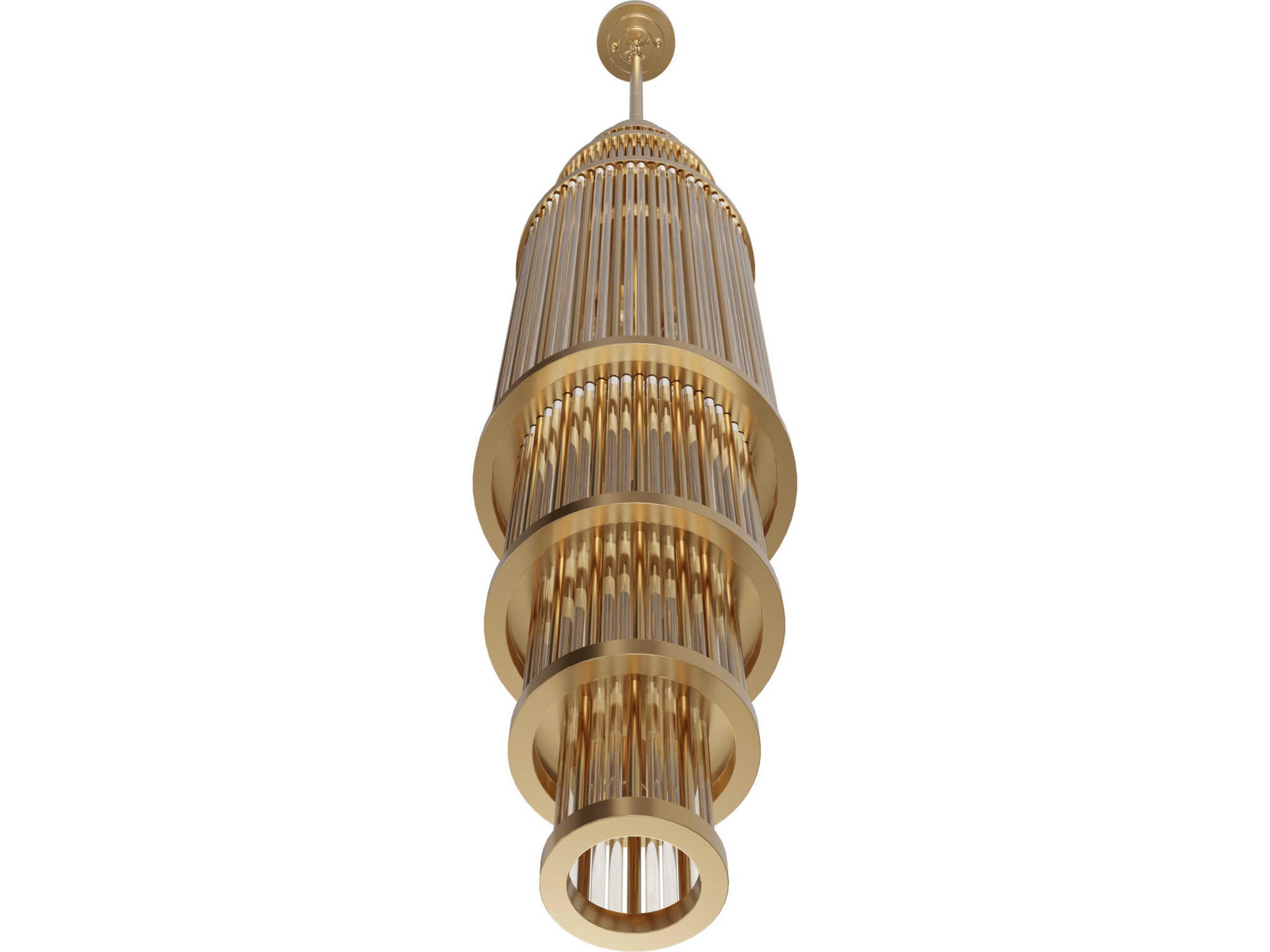 Avenue Lighting Waldorf 17-Light Aged Brass Tiered Mini Pendant