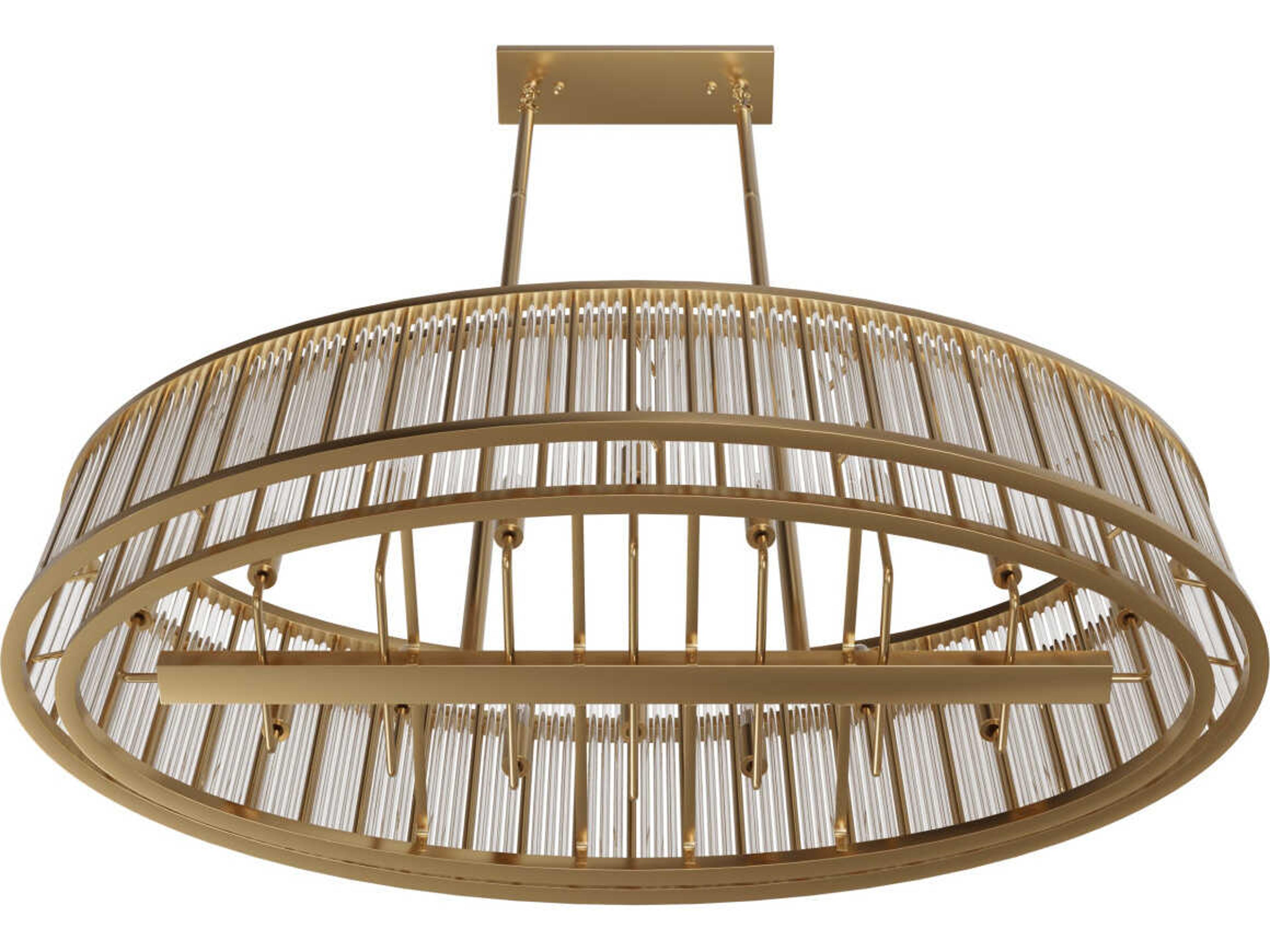 Avenue Lighting Waldorf 16-Light Aged Brass Island Pendant