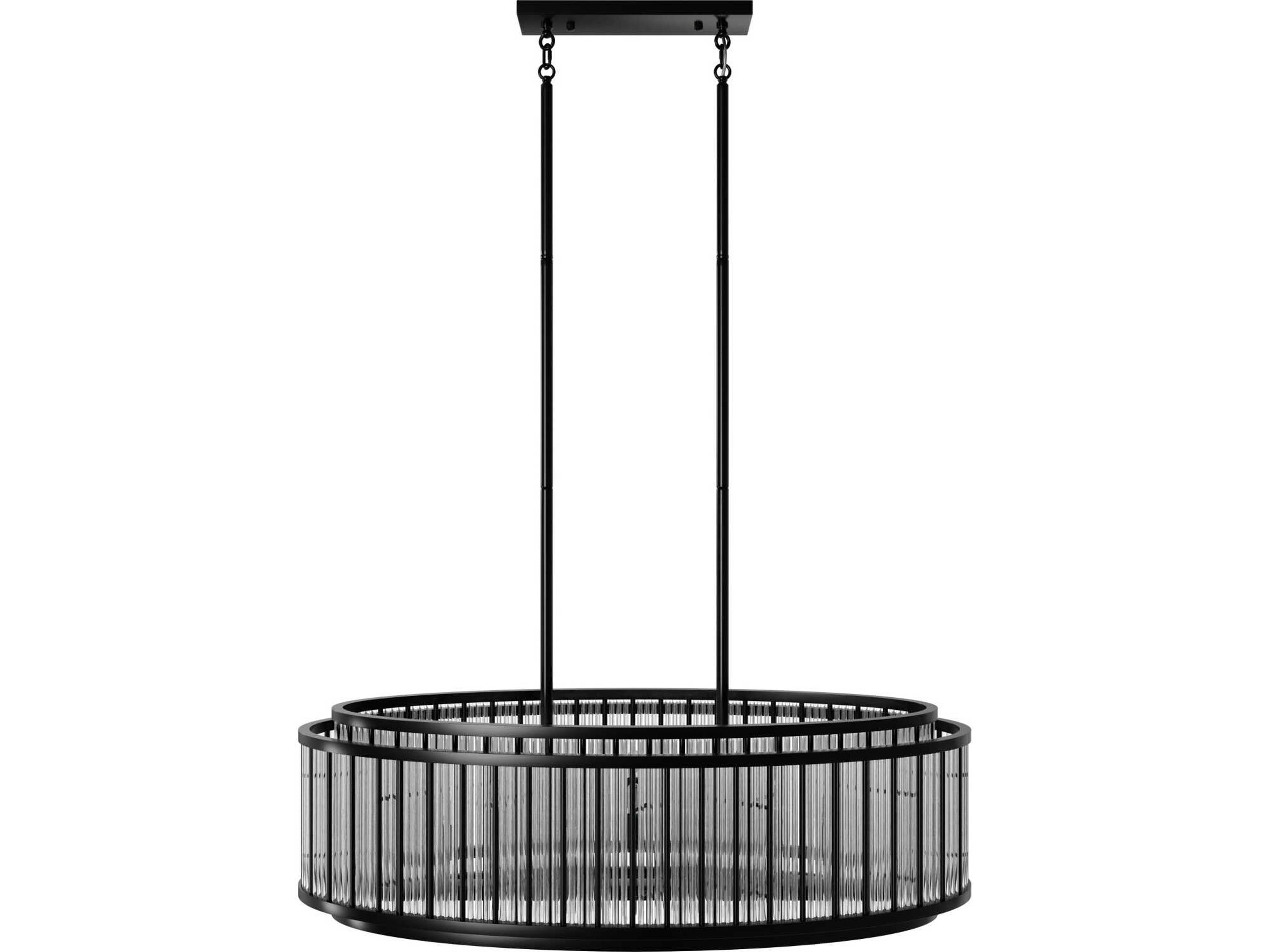 Waldorf Oval Chandelier in Polished Gunmetal