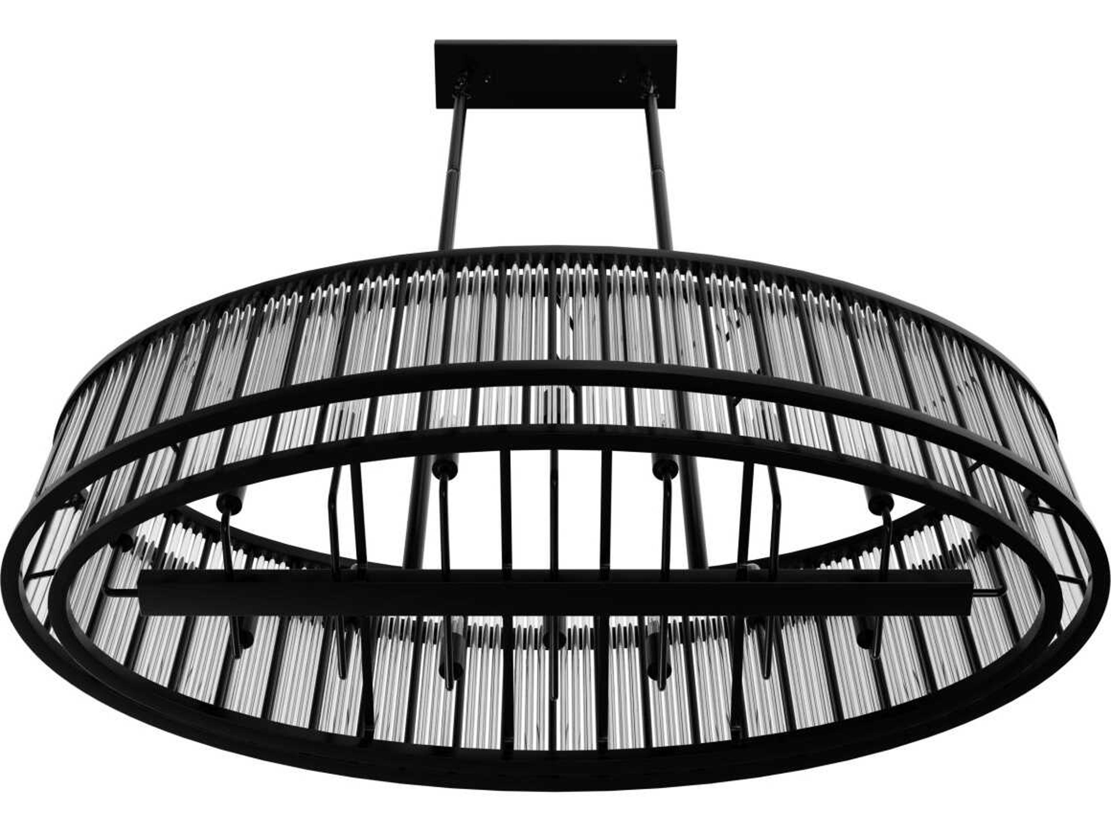 Avenue Lighting Waldorf 16-Light Polished Gunmetal Black Island Pendant