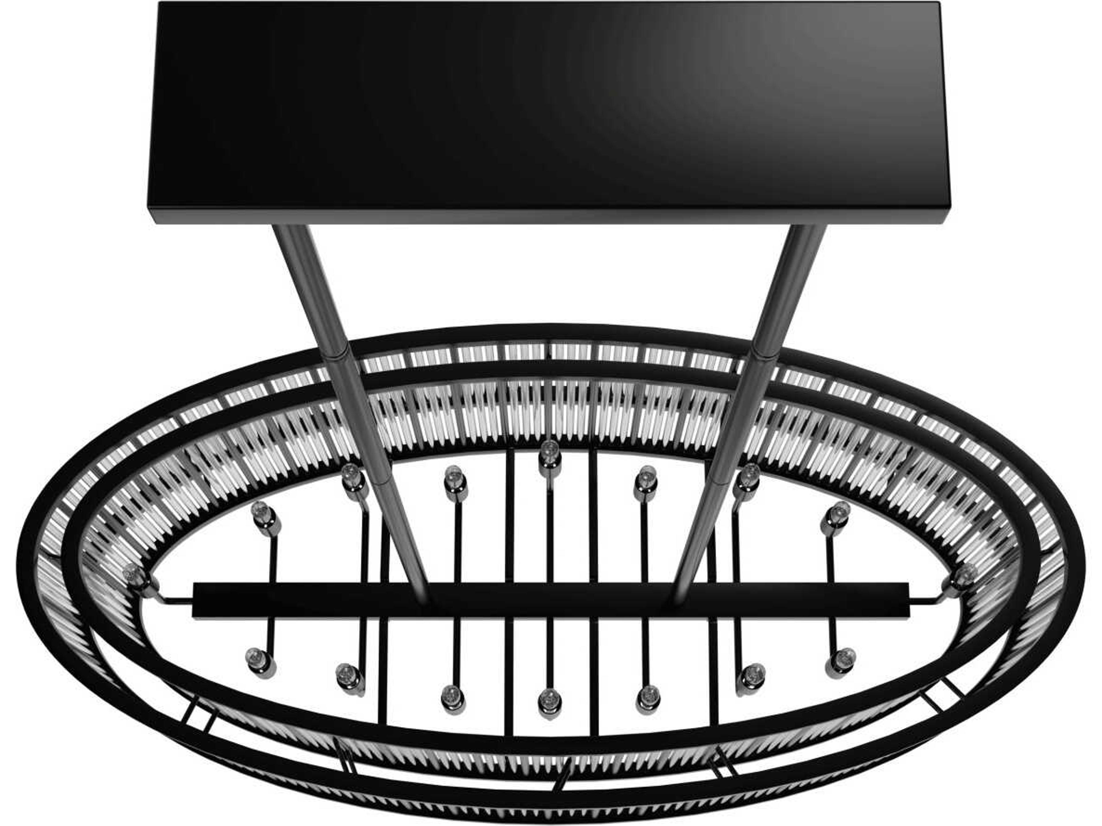 Avenue Lighting Waldorf 16-Light Polished Gunmetal Black Island Pendant