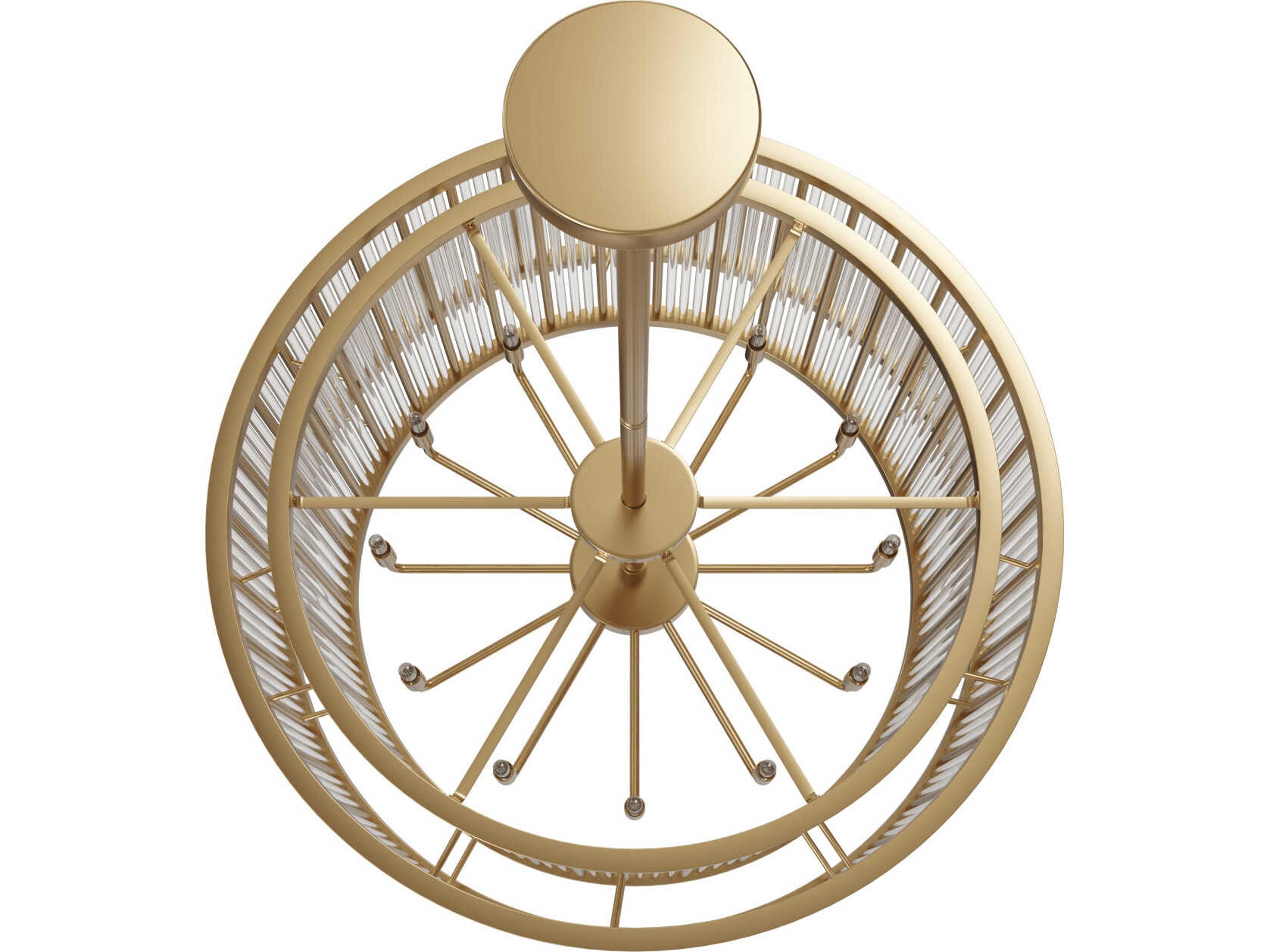 Avenue Lighting Waldorf 12-Light Aged Brass Round Pendant