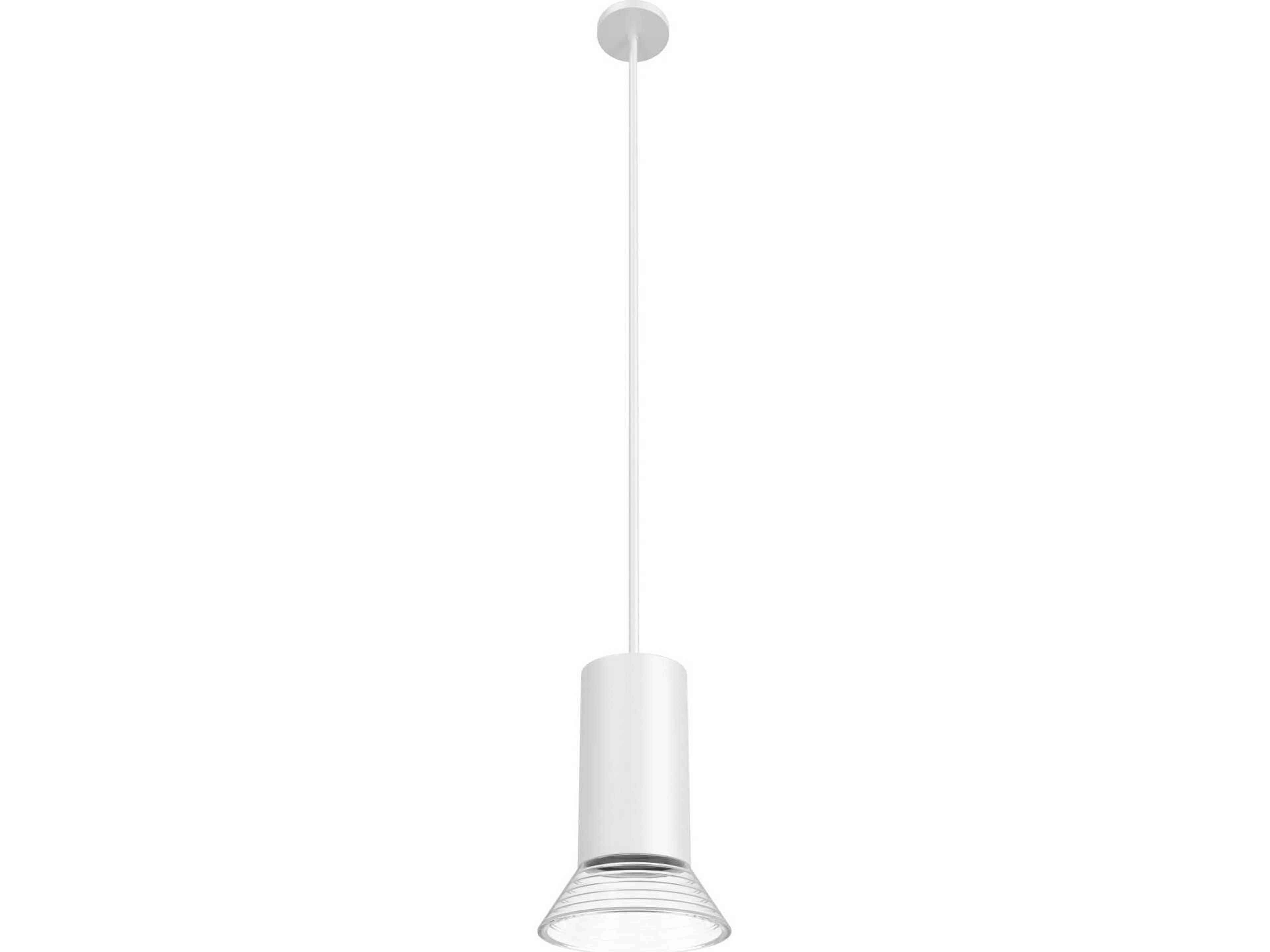 Avenue Lighting Newport 1-Light White Cylinder Mini Pendant