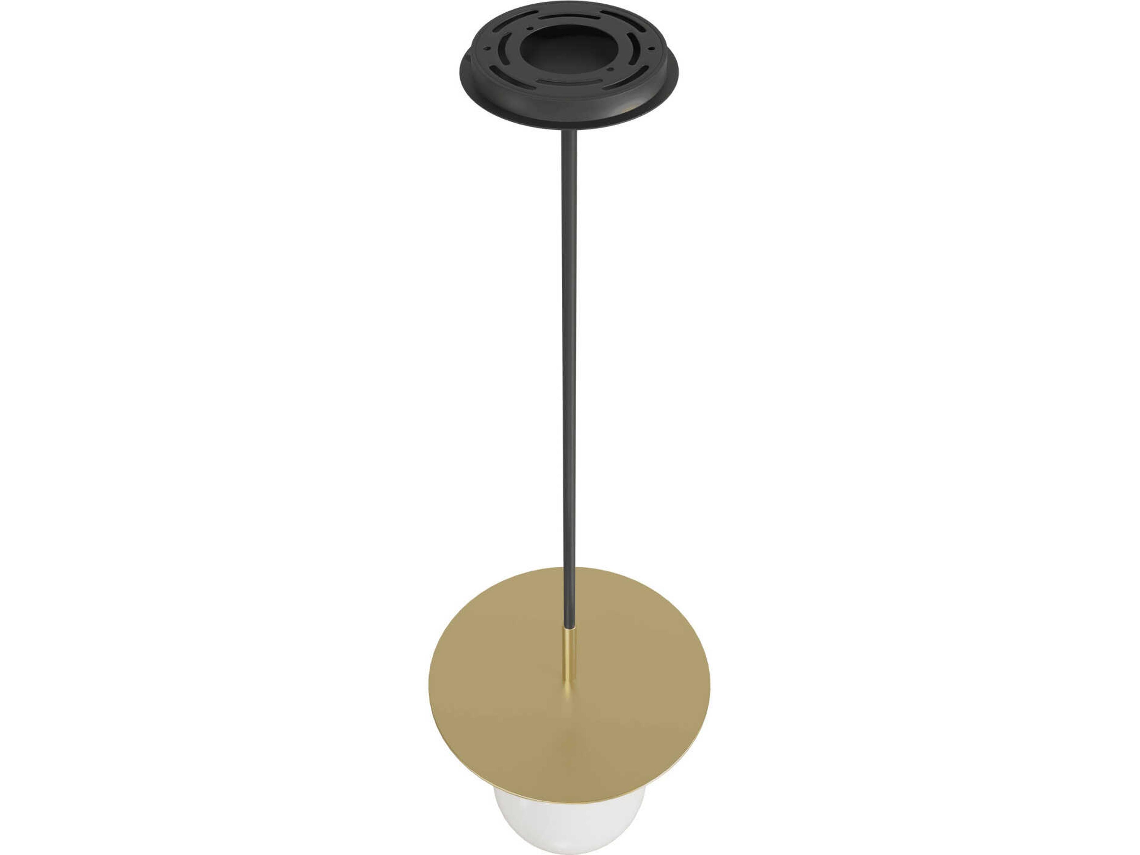 Avenue Lighting Newport 1-Light Brushed Brass Black Mini Pendant