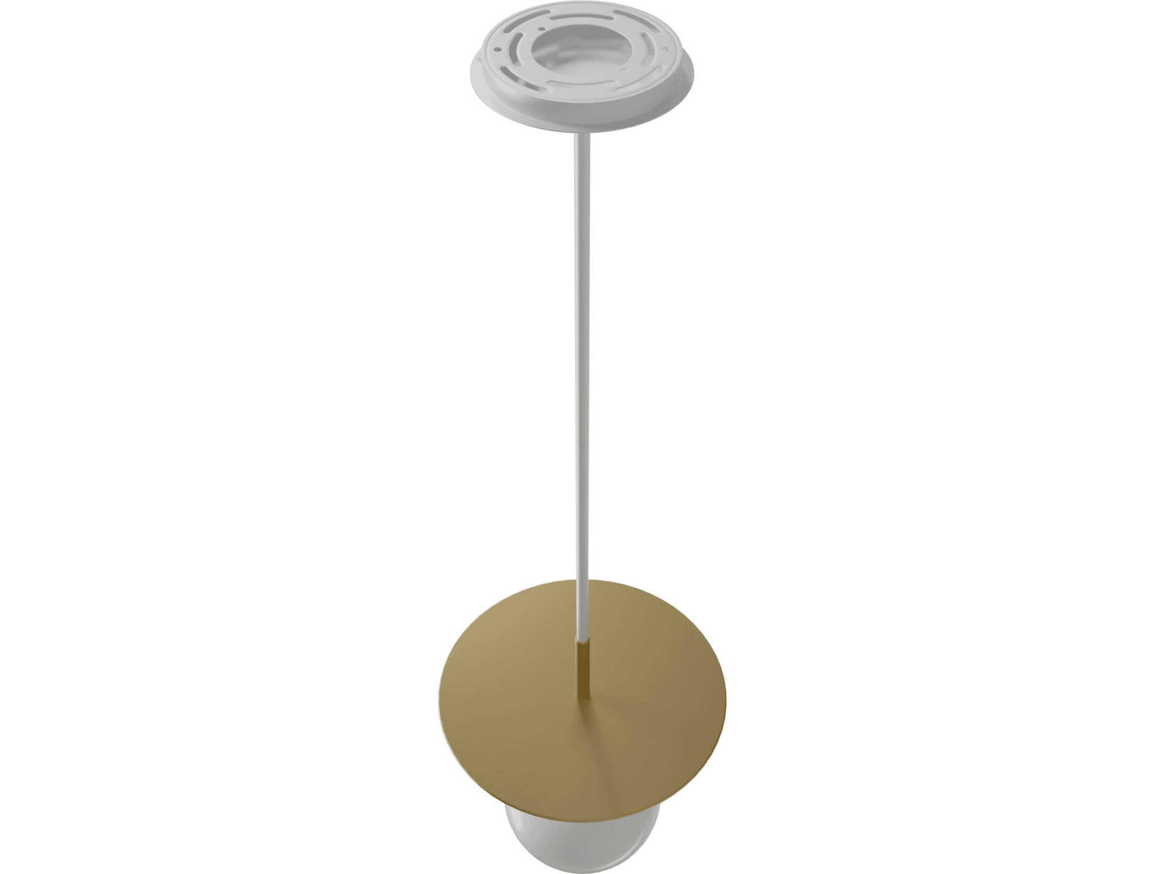 Avenue Lighting Newport 1-Light Brushed Brass White Mini Pendant