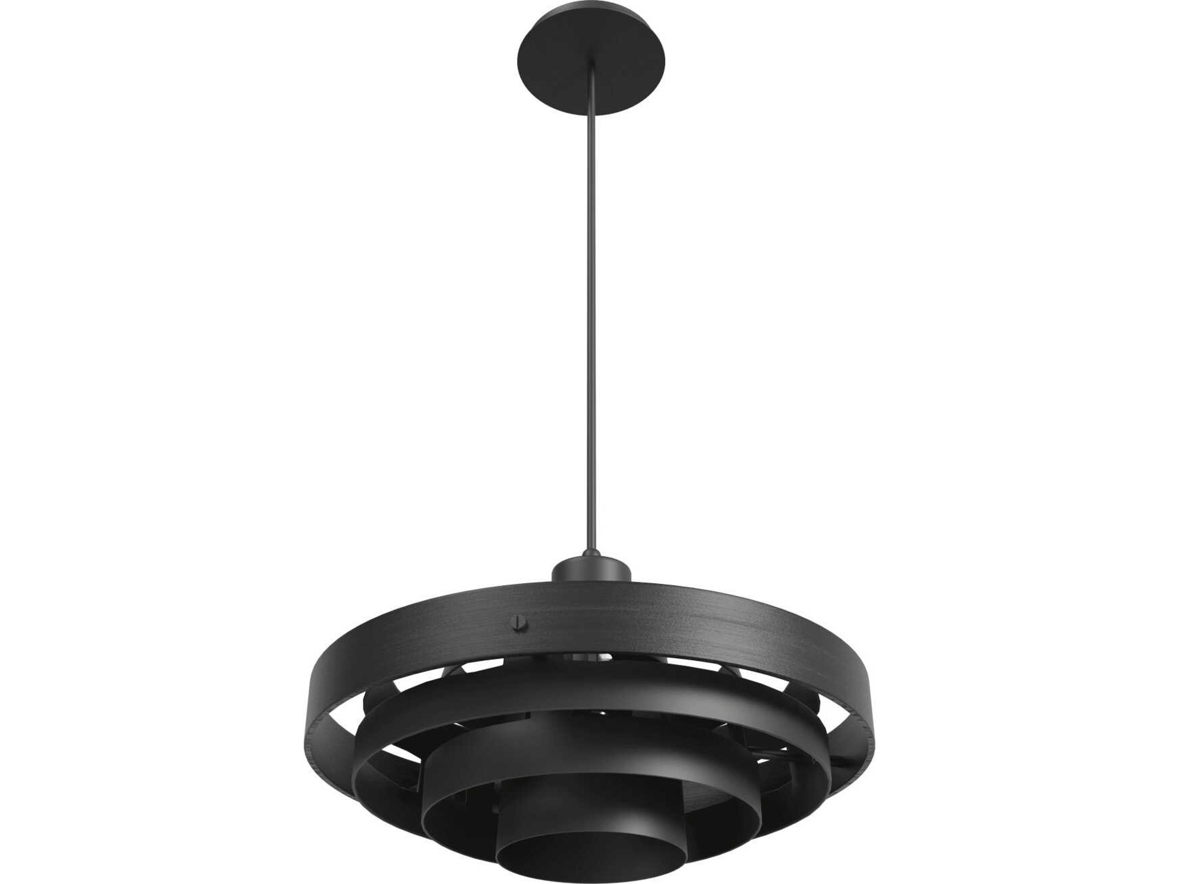 Avenue Lighting Newport 1-Light Black Geometric Pendant