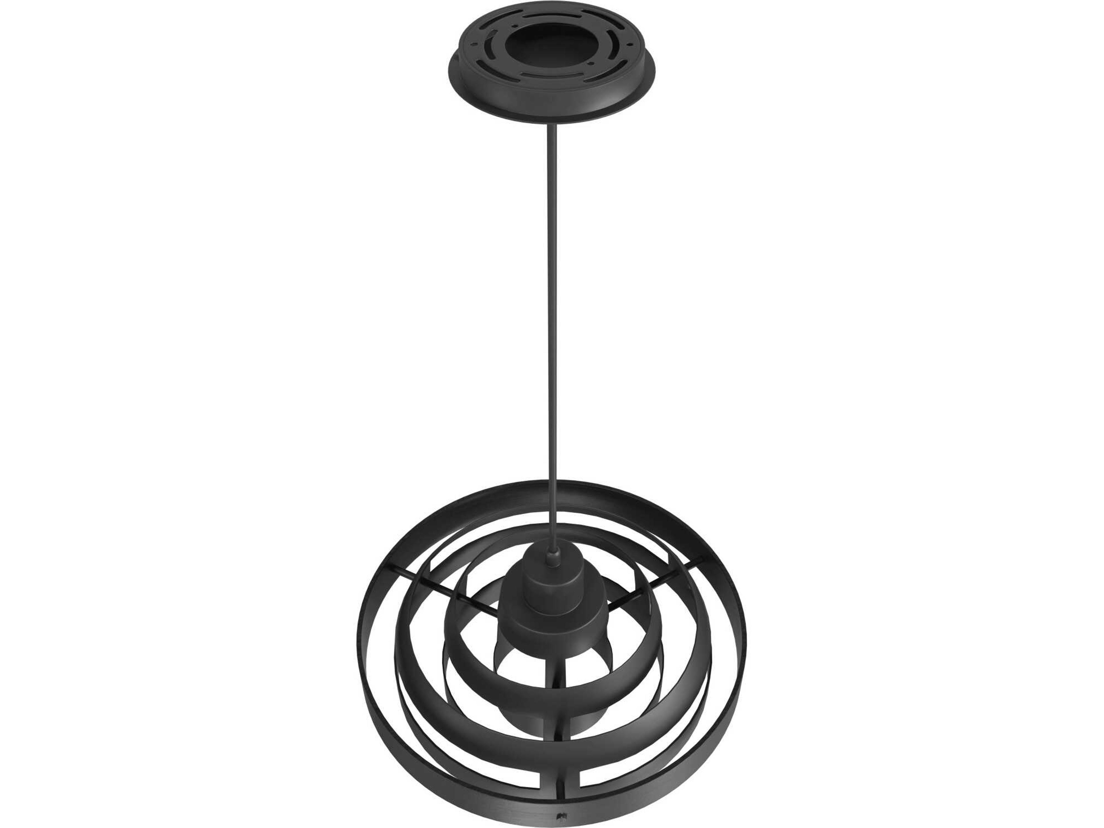 Avenue Lighting Newport 1-Light Black Geometric Pendant
