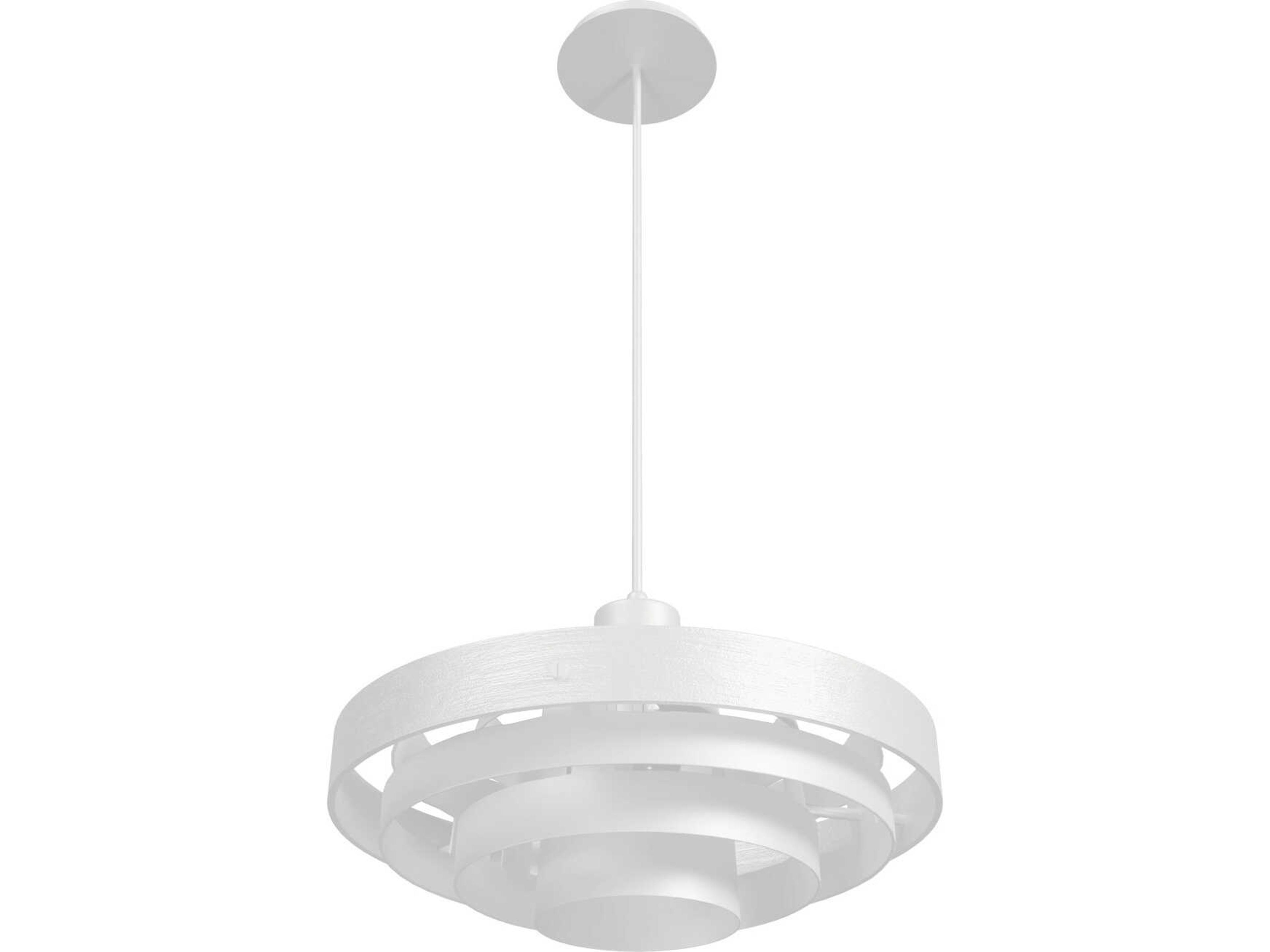 Avenue Lighting Newport 1-Light White Geometric Pendant