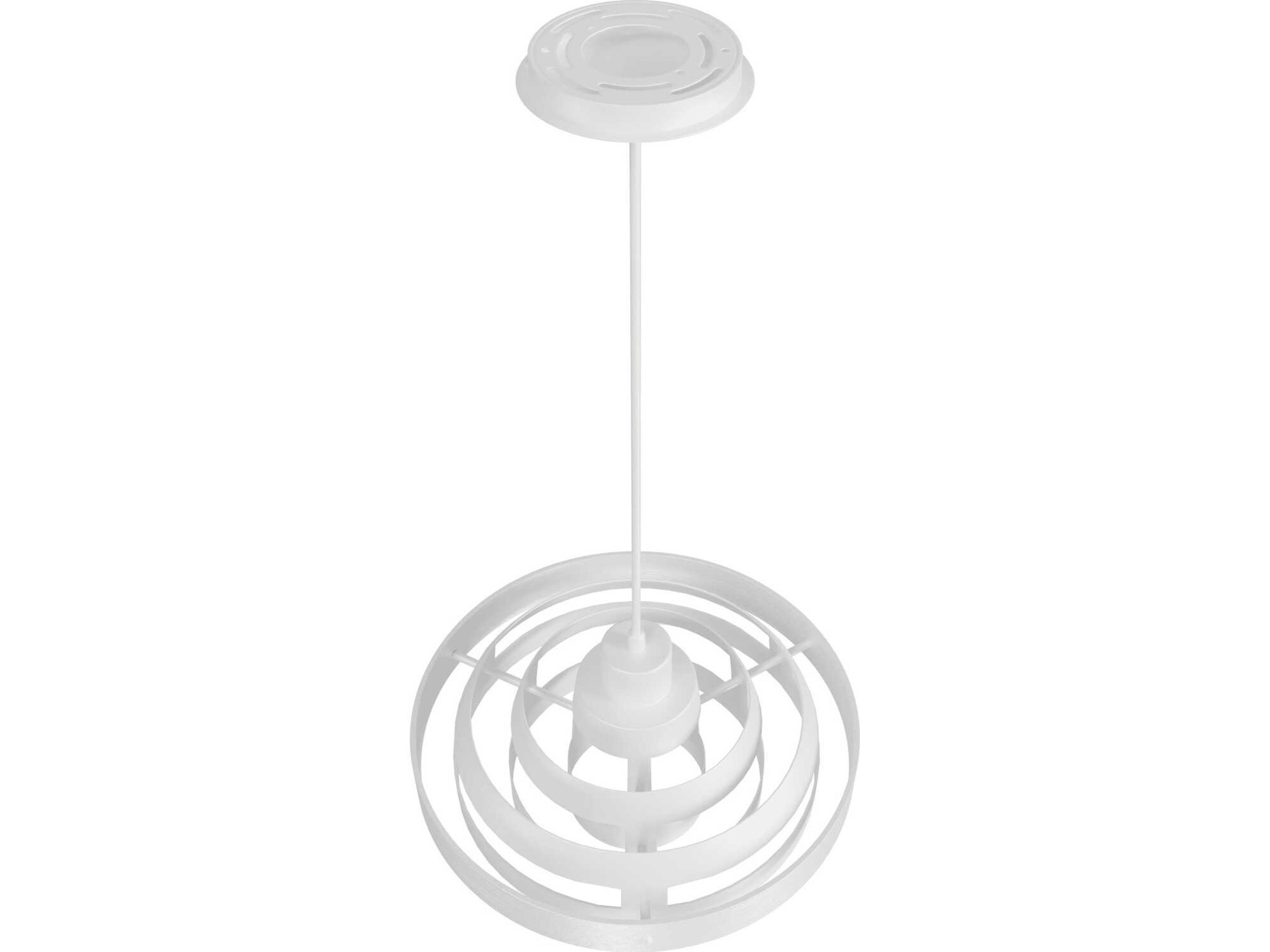 Avenue Lighting Newport 1-Light White Geometric Pendant